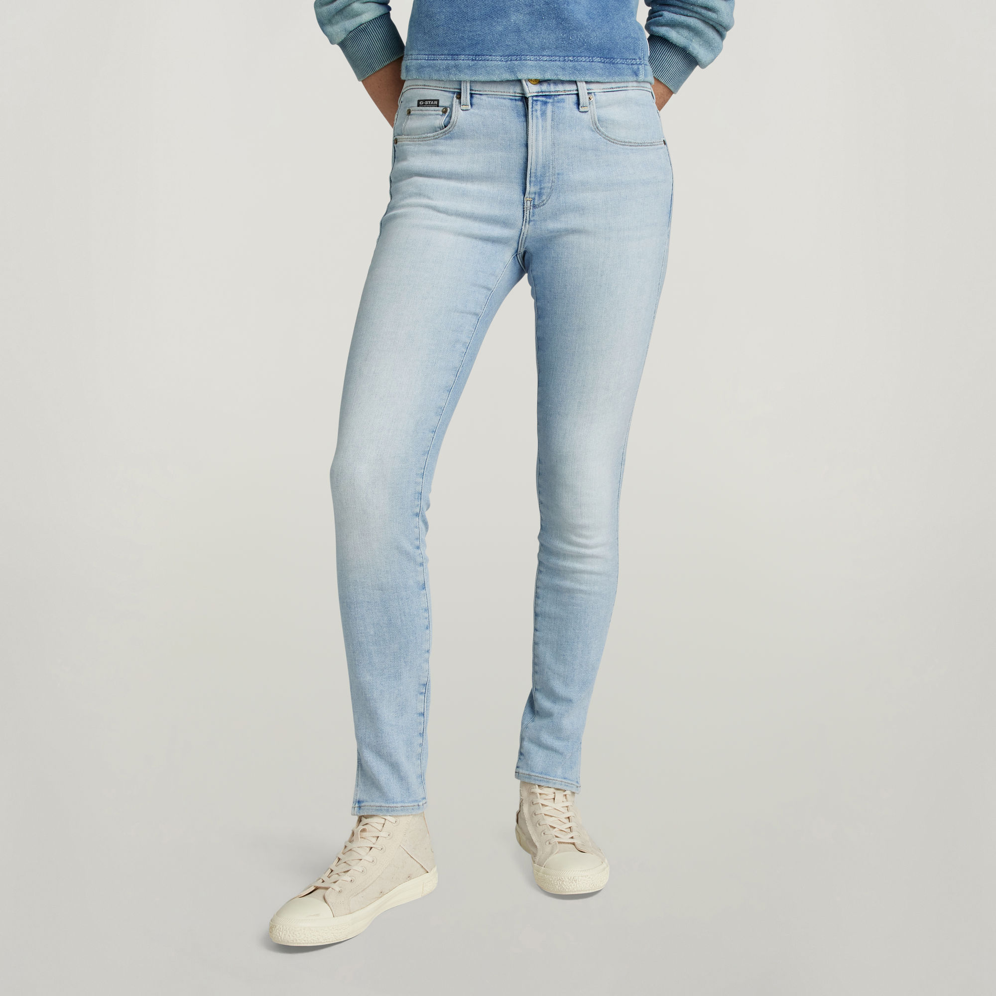 3301 Skinny Split Jeans - Hellblau - Damen