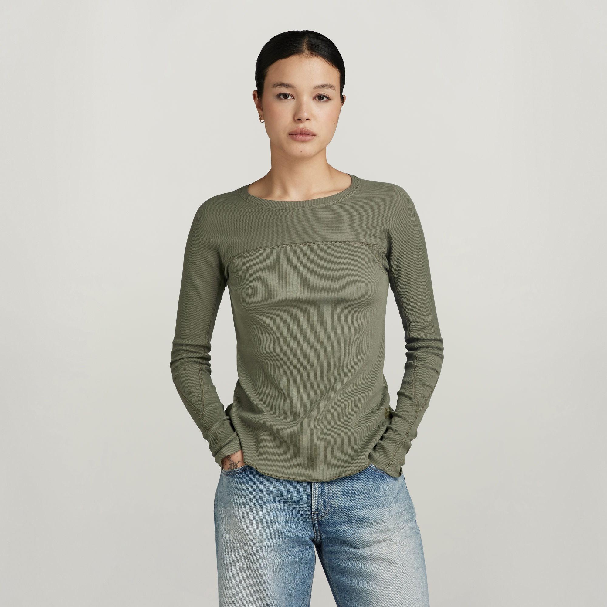 Swedish Army Slim Top - Grün - Damen