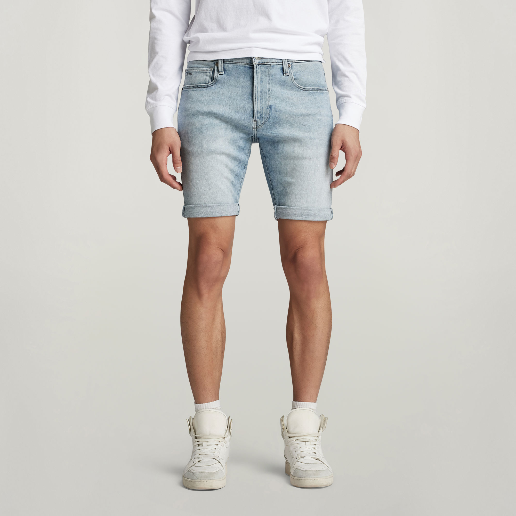 3301 Slim Denim Shorts - Hellblau - Herren