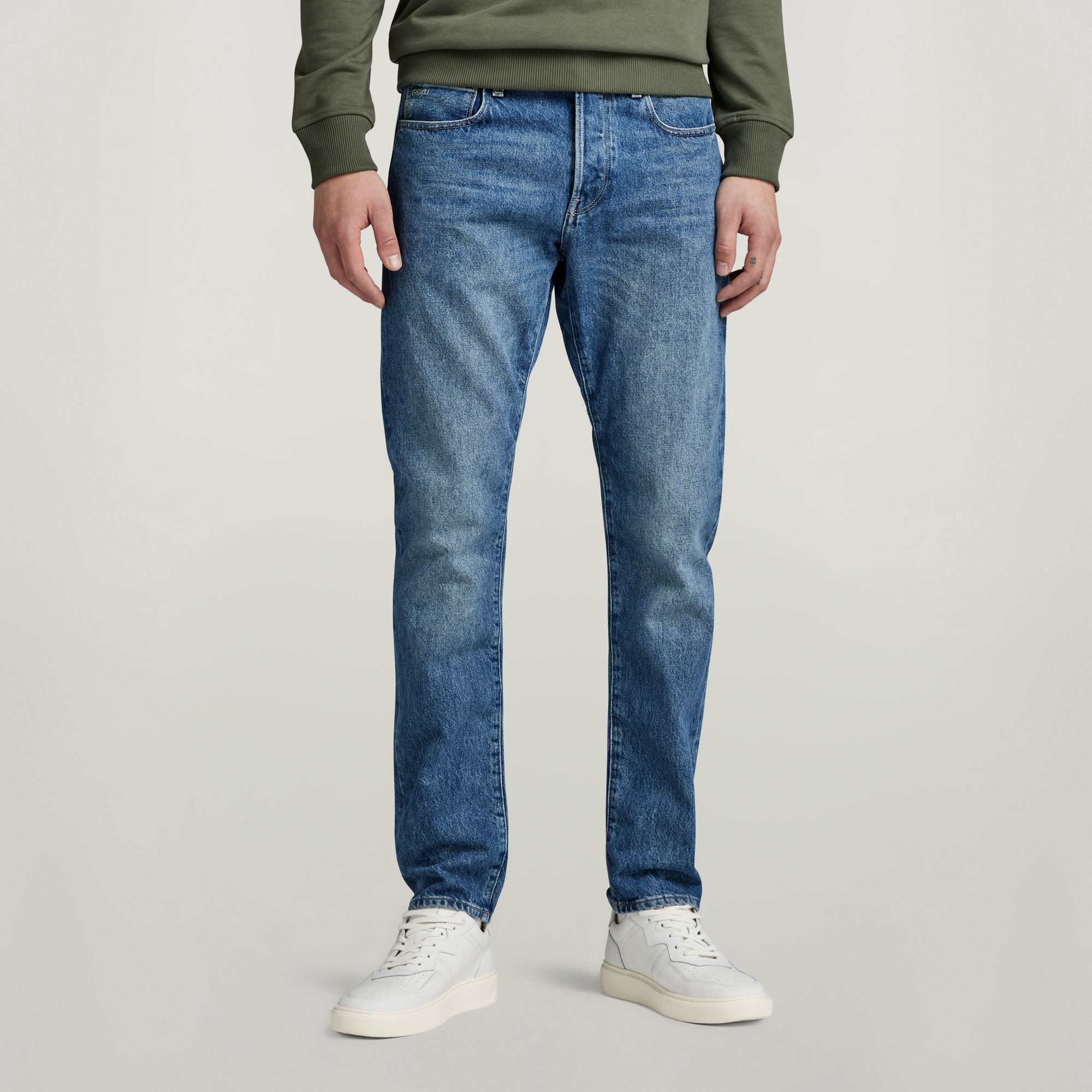 

3301 Regular Tapered Jeans - Midden blauw - Heren