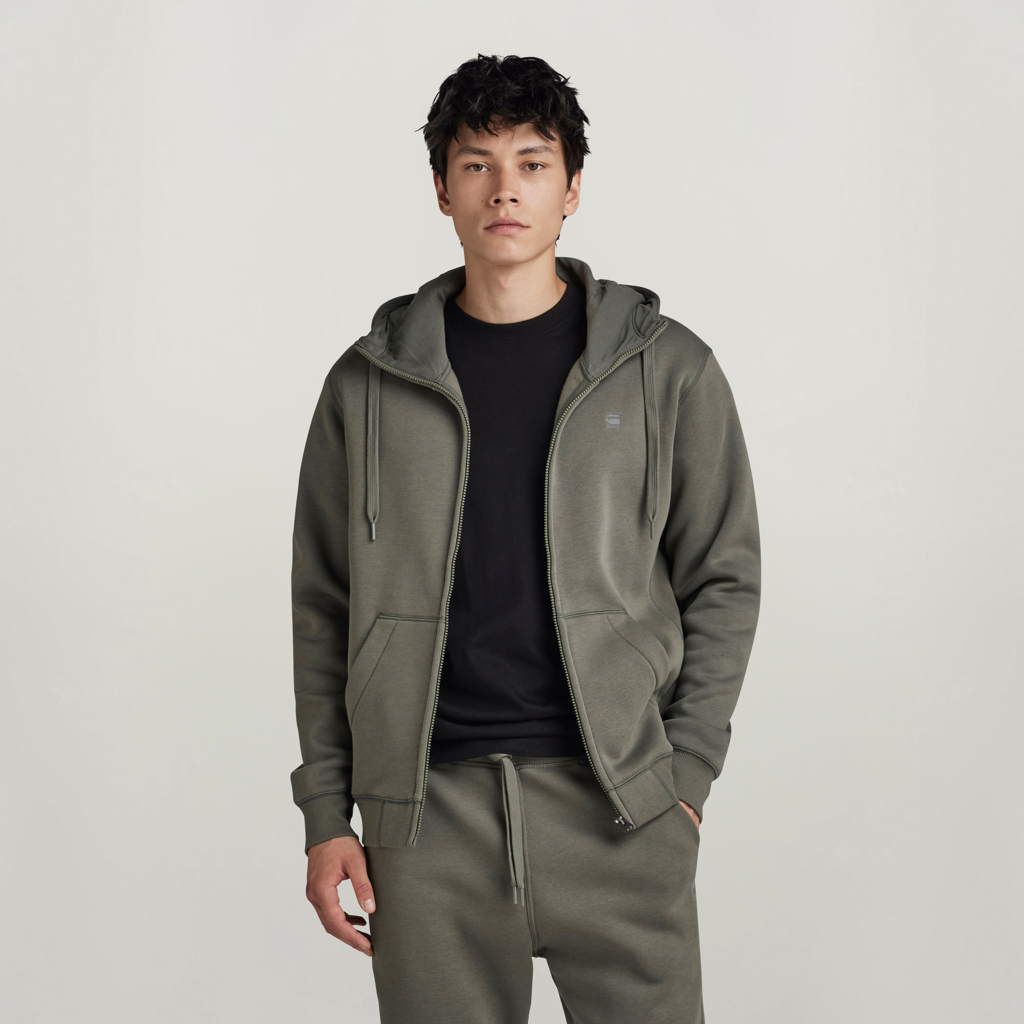 

Premium Core Hooded Zip Sweater - Grey - Men