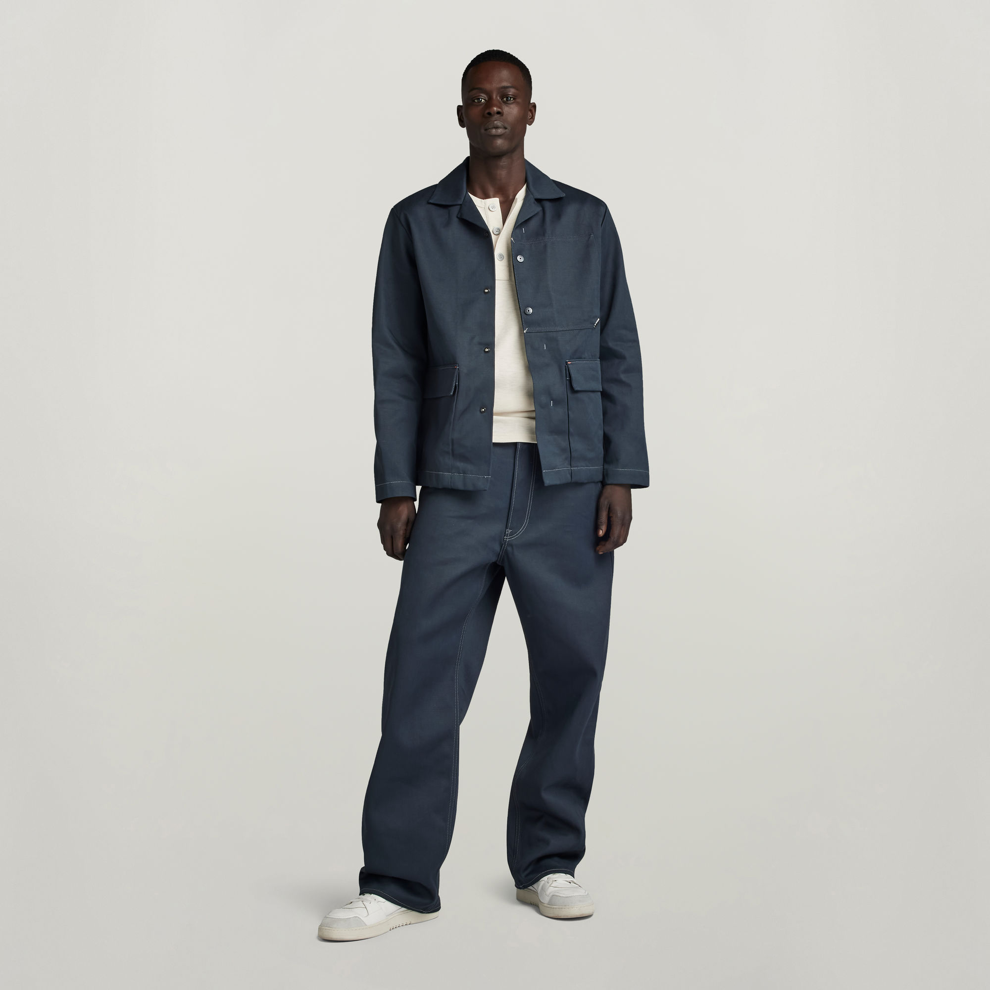 G-Star RAW Modson Straight Selvedge Chino Donkerblauw Heren