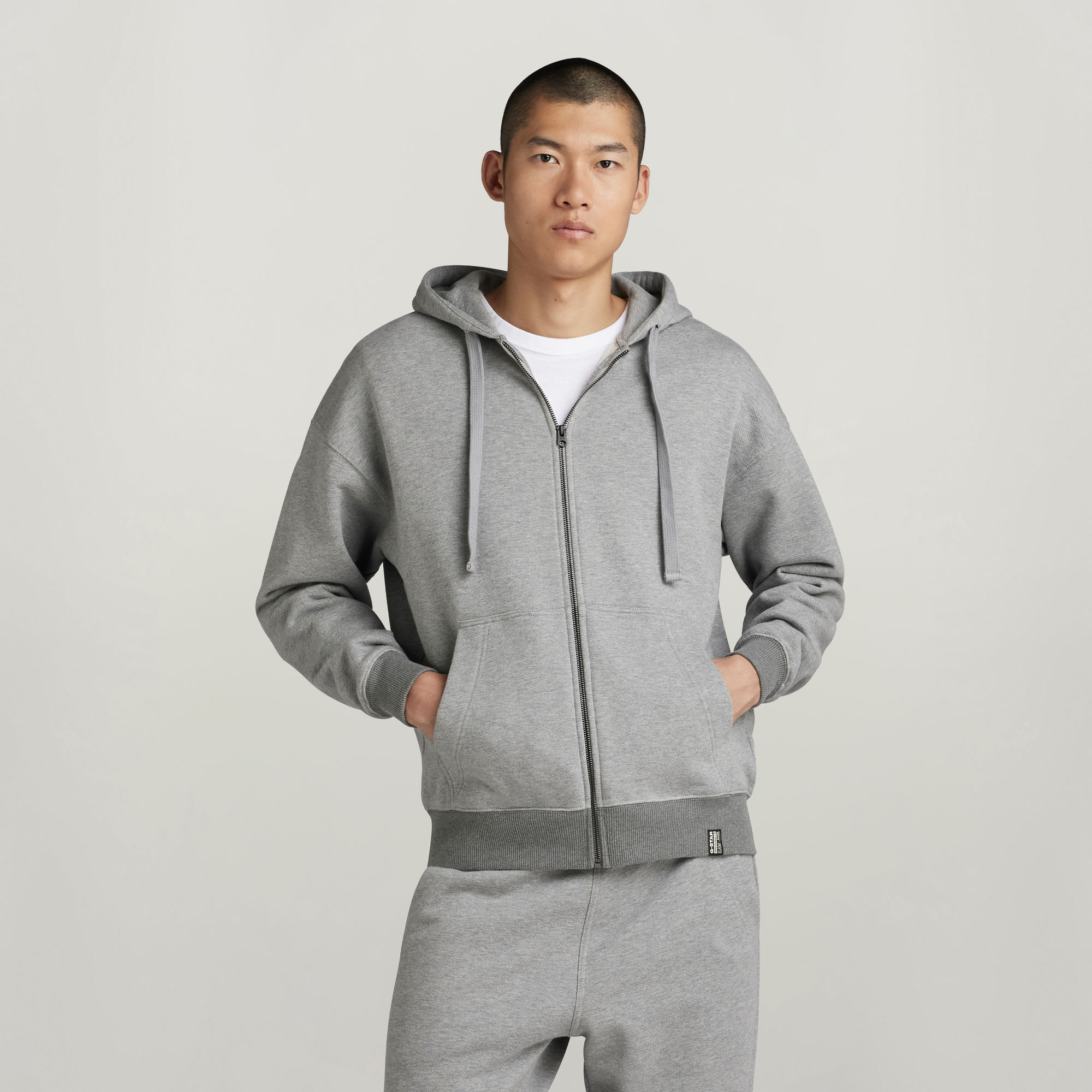 Essential Loose Zip Thru Hooded Sweatshirt - Mehrfarbig - Herren