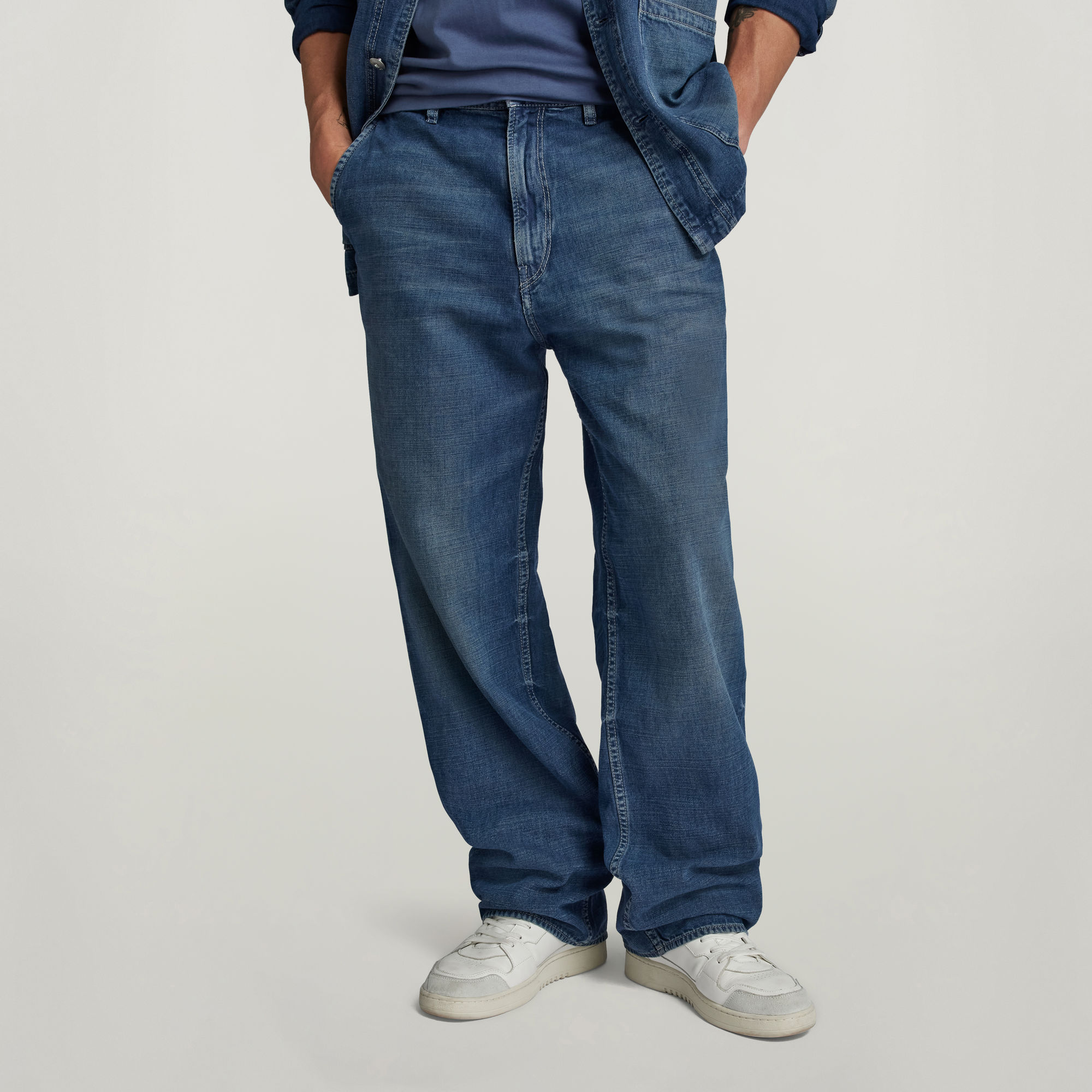 G-Star RAW Modson Straight Chino Midden blauw Heren