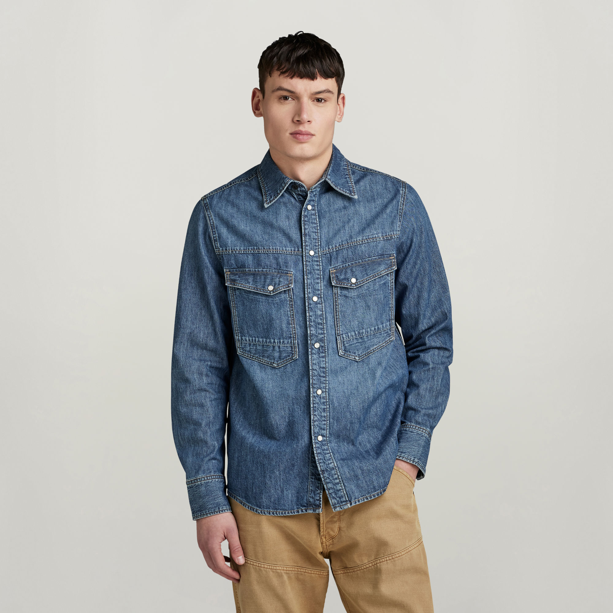 

Dakota Regular Shirt - Medium blue - Men