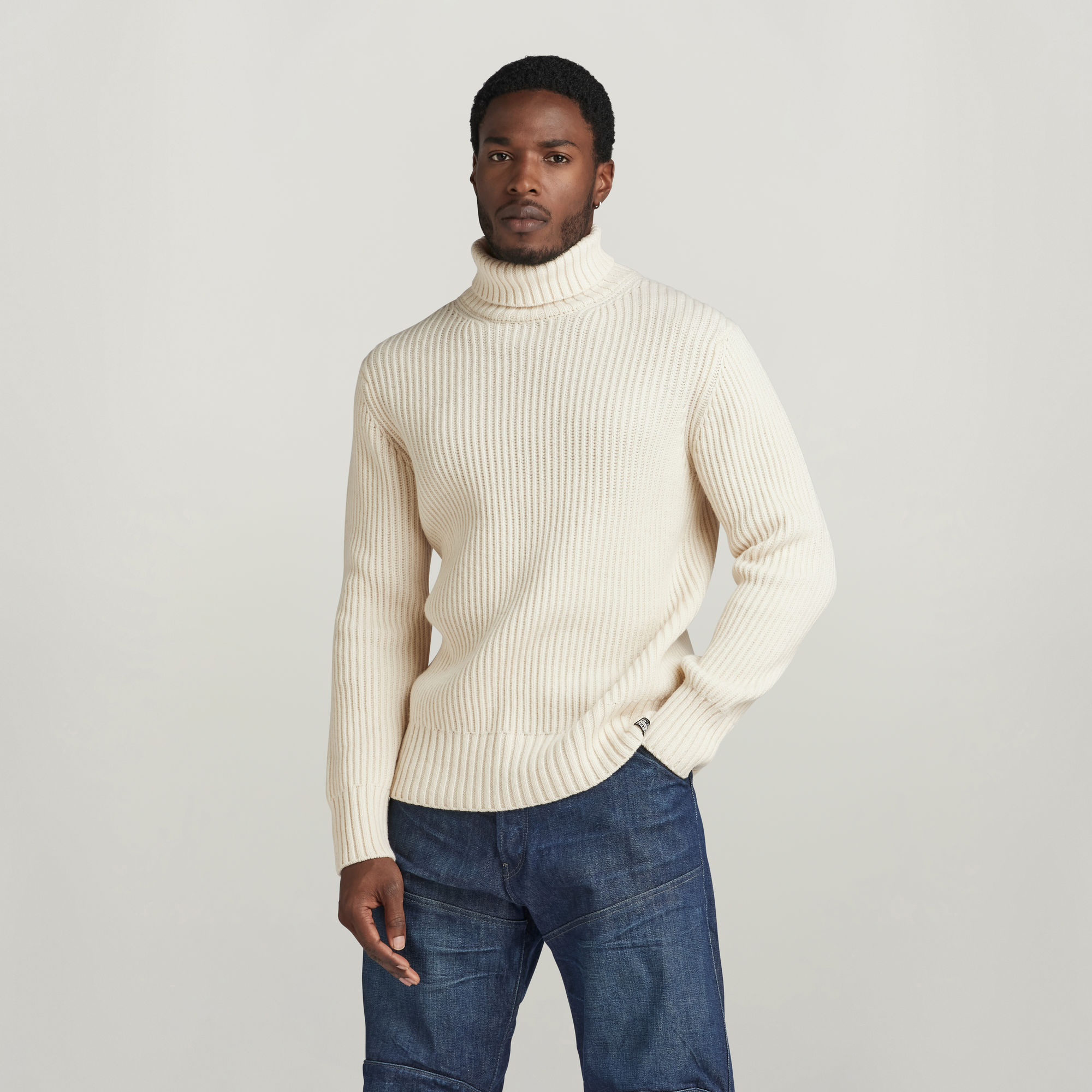 Essential Turtle Knitted Pullover - Beige - Herren