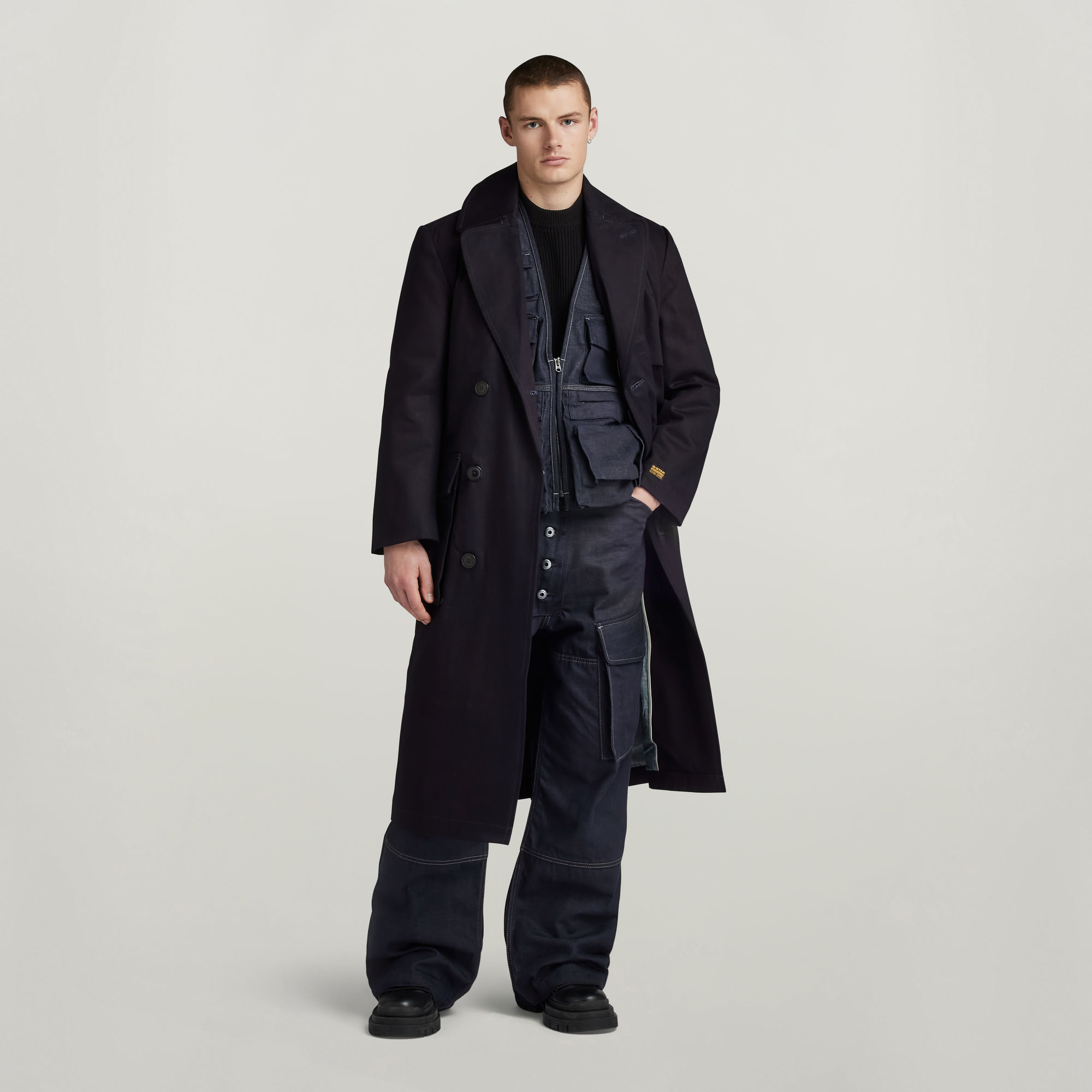 

GSRR Long Overcoat - Dark blue - Men