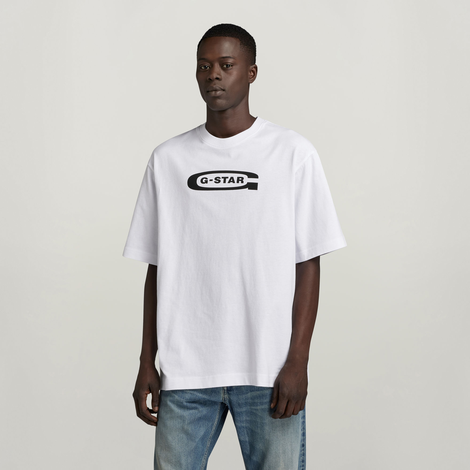 

Old School Logo Boxy T-Shirt - White - Men