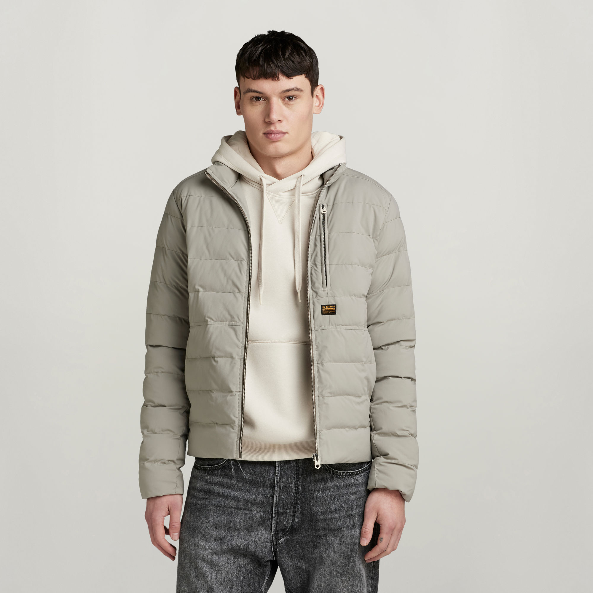 G-Star Beige Liner Jack voor Stijlvolle Mannen Beige Heren