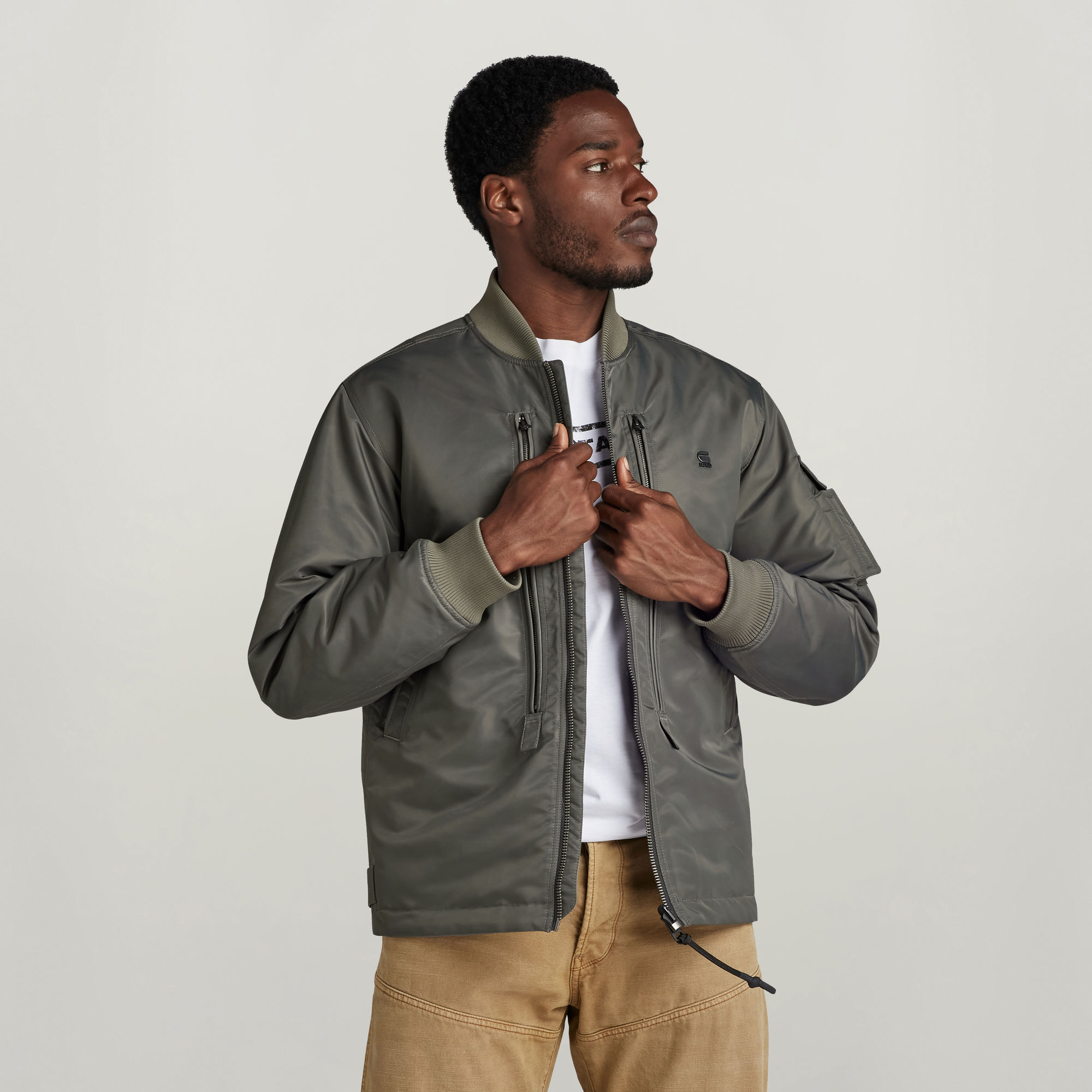 Deck Reversible Bomber Jacke - Grau - Herren