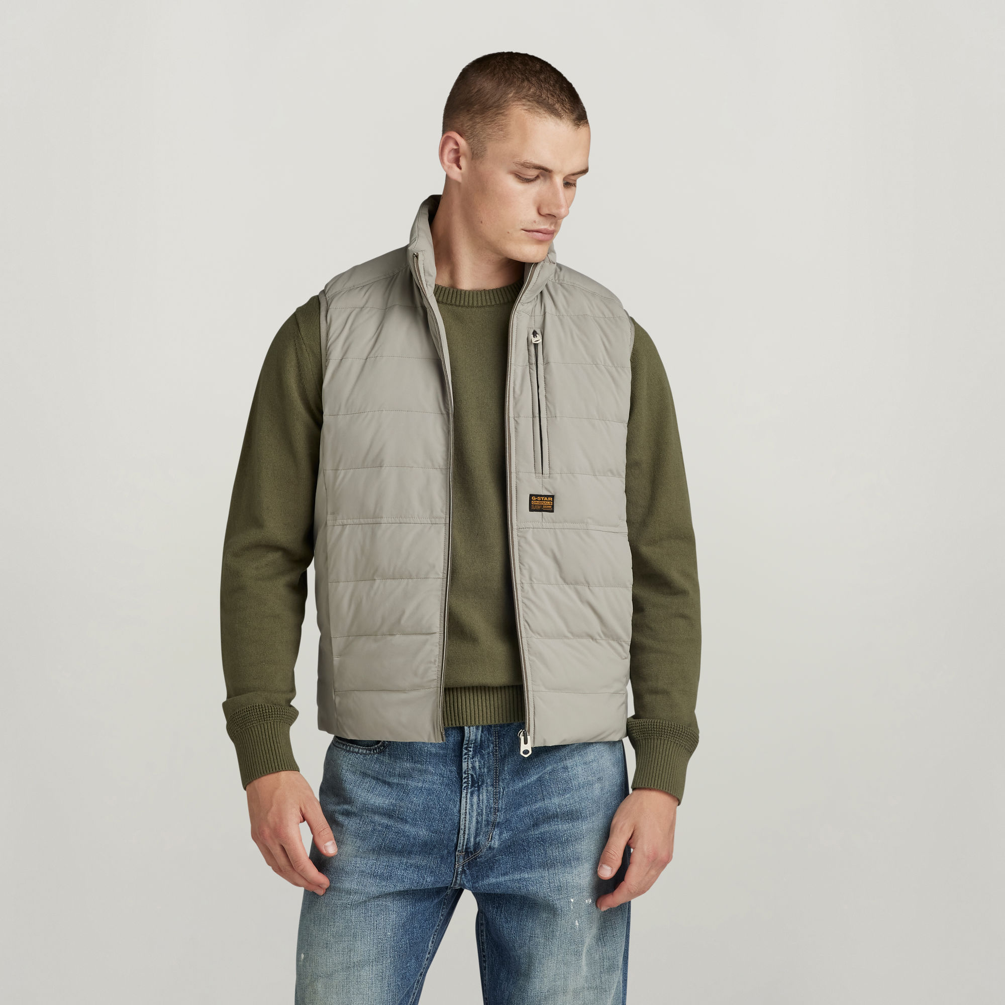 G-Star RAW Foundation Liner Bodywarmer Beige Heren