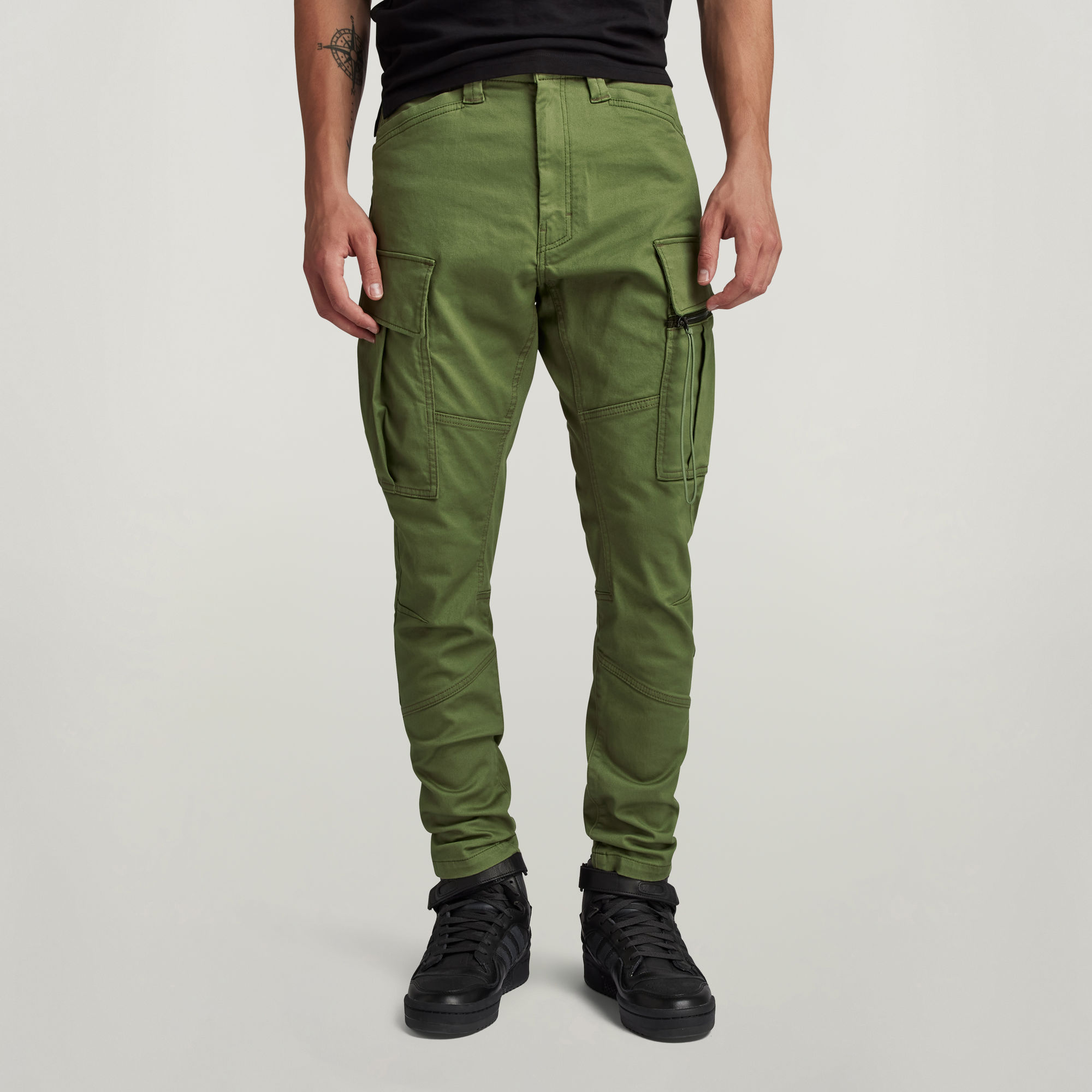 

Zip Pocket 3D Skinny Cargo Broek 2.0 - Groen - Heren