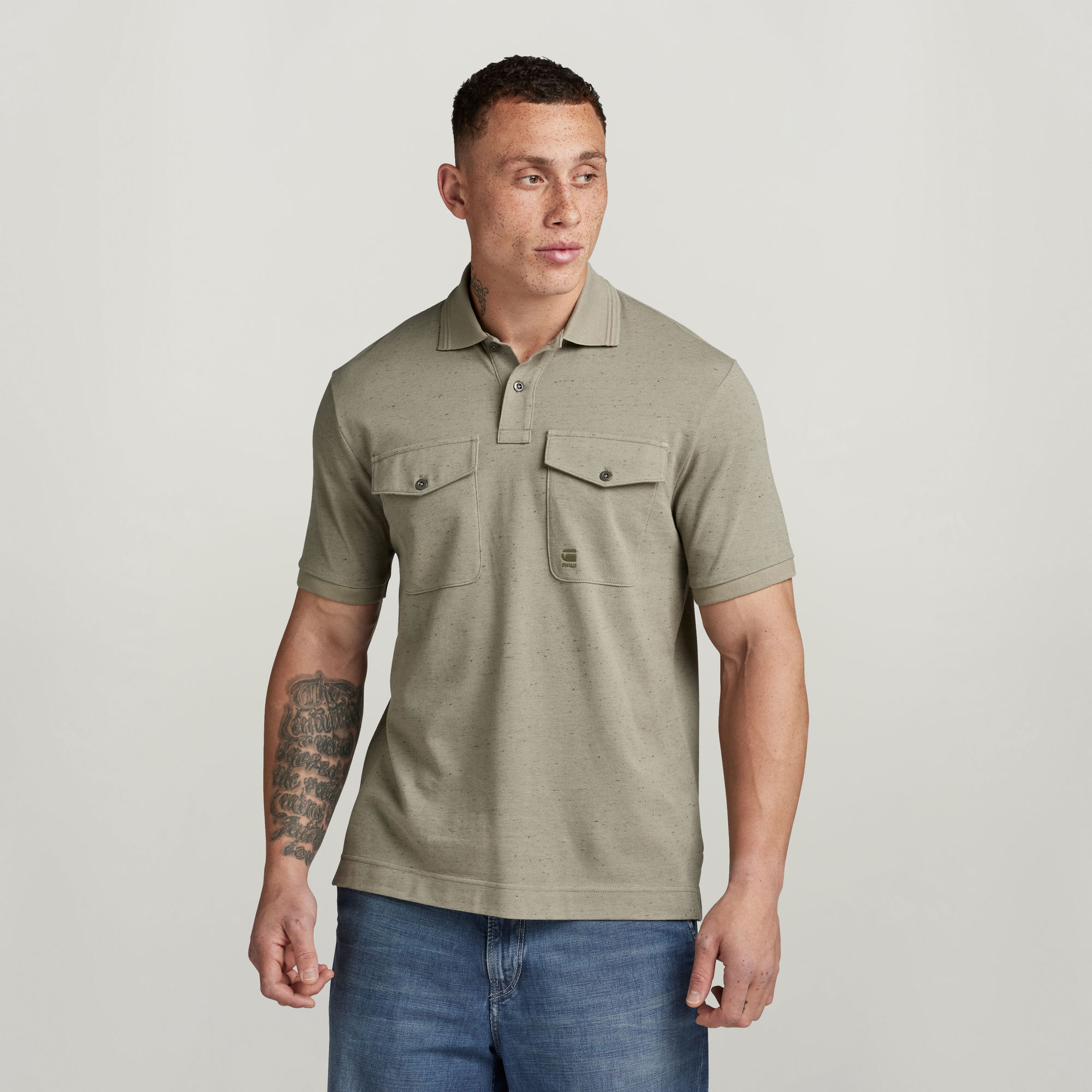 Dunda Pocket Poloshirt - Mehrfarbig - Herren