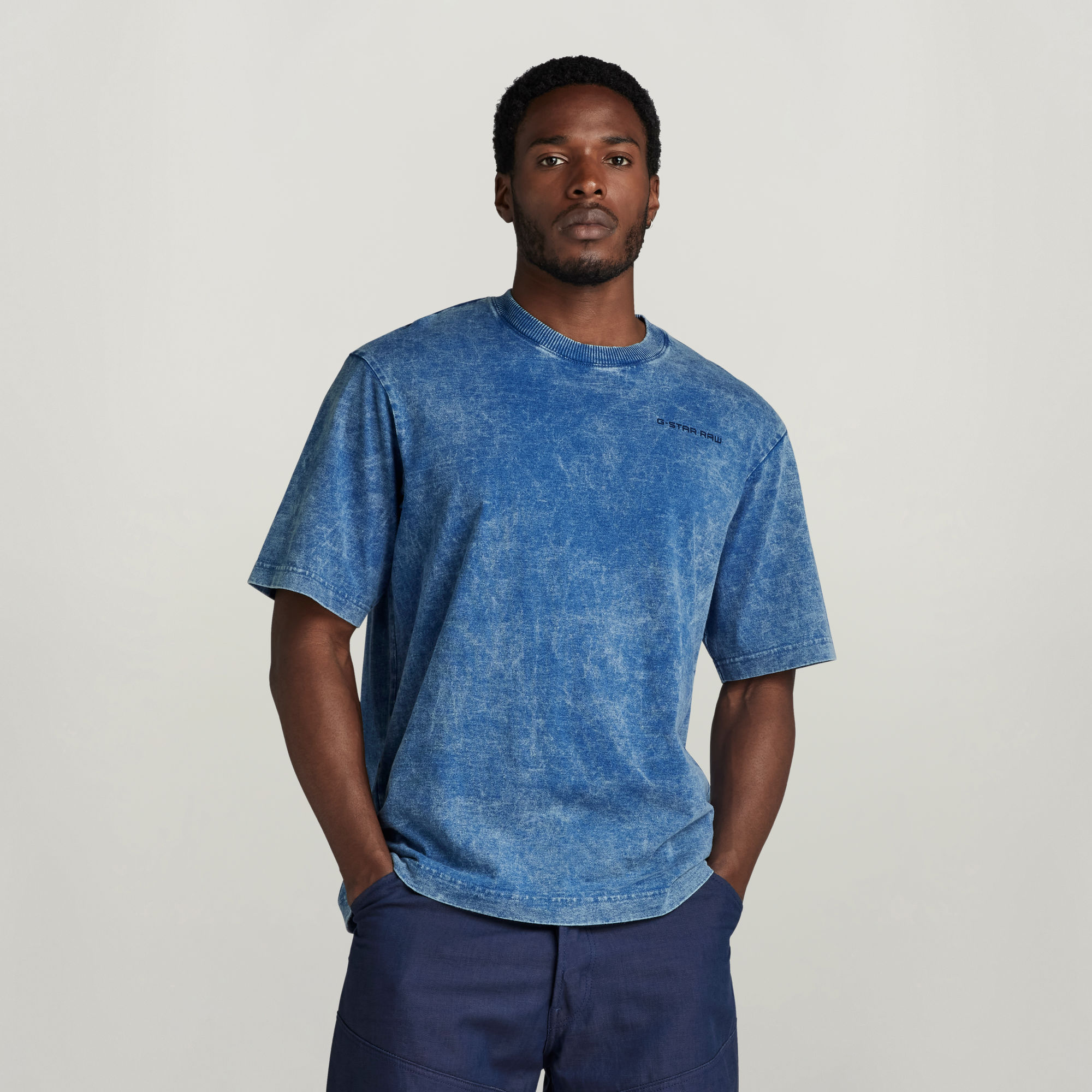 

Indigo Boxy T-Shirt - Medium blue - Men