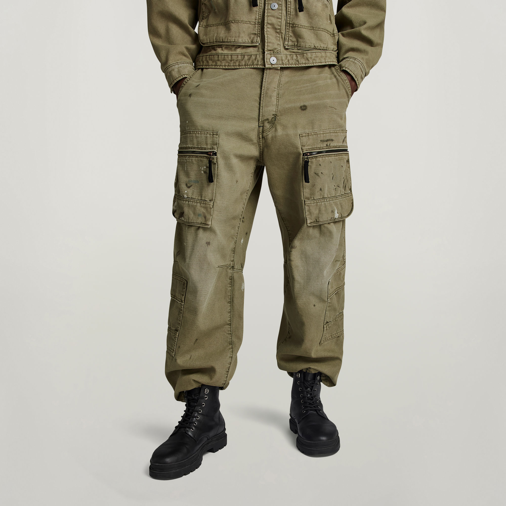 G-Star RAW Multi Pocket Cargo Relaxed Jeans Groen Heren