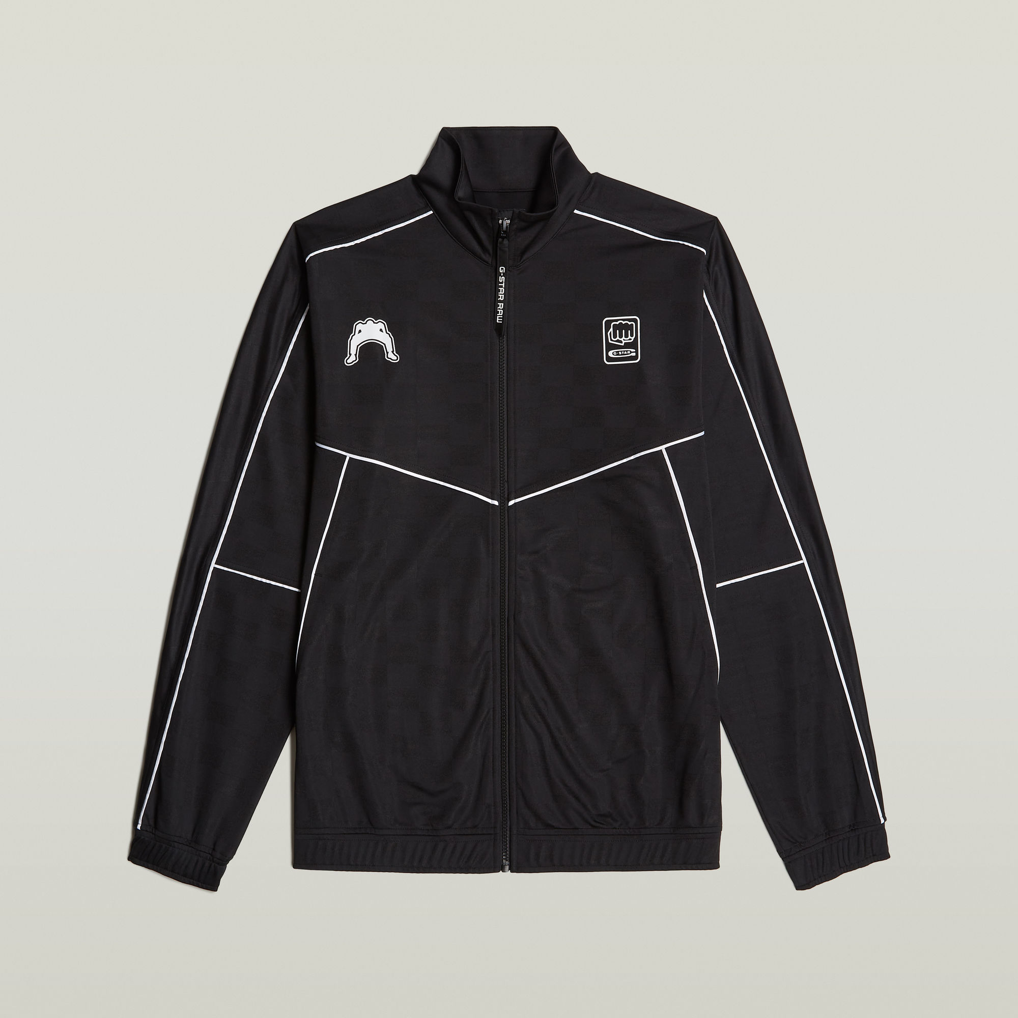 G-Star RAW Football Track Top Zip Thru Zwart Heren