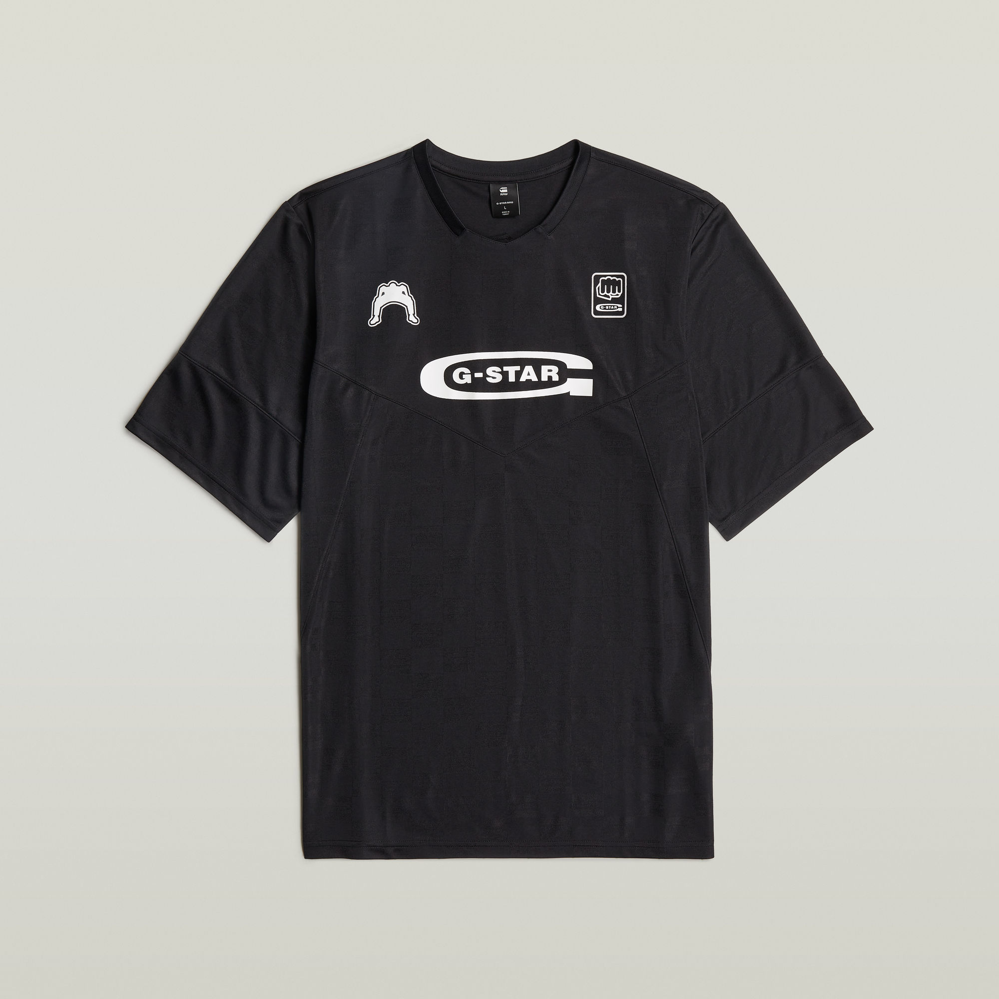 G-Star RAW Football Jersey T-Shirt Zwart Heren
