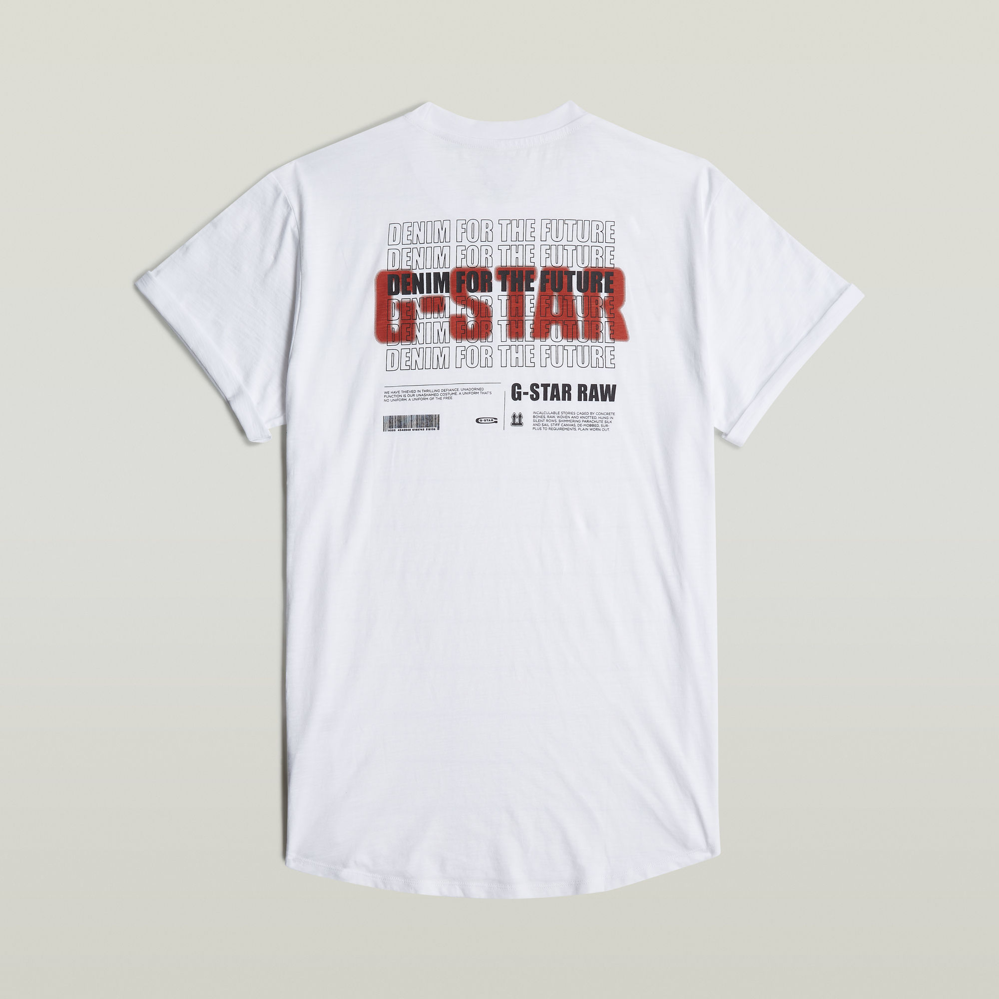G-Star RAW Lash Back Graphic T-Shirt Wit Heren
