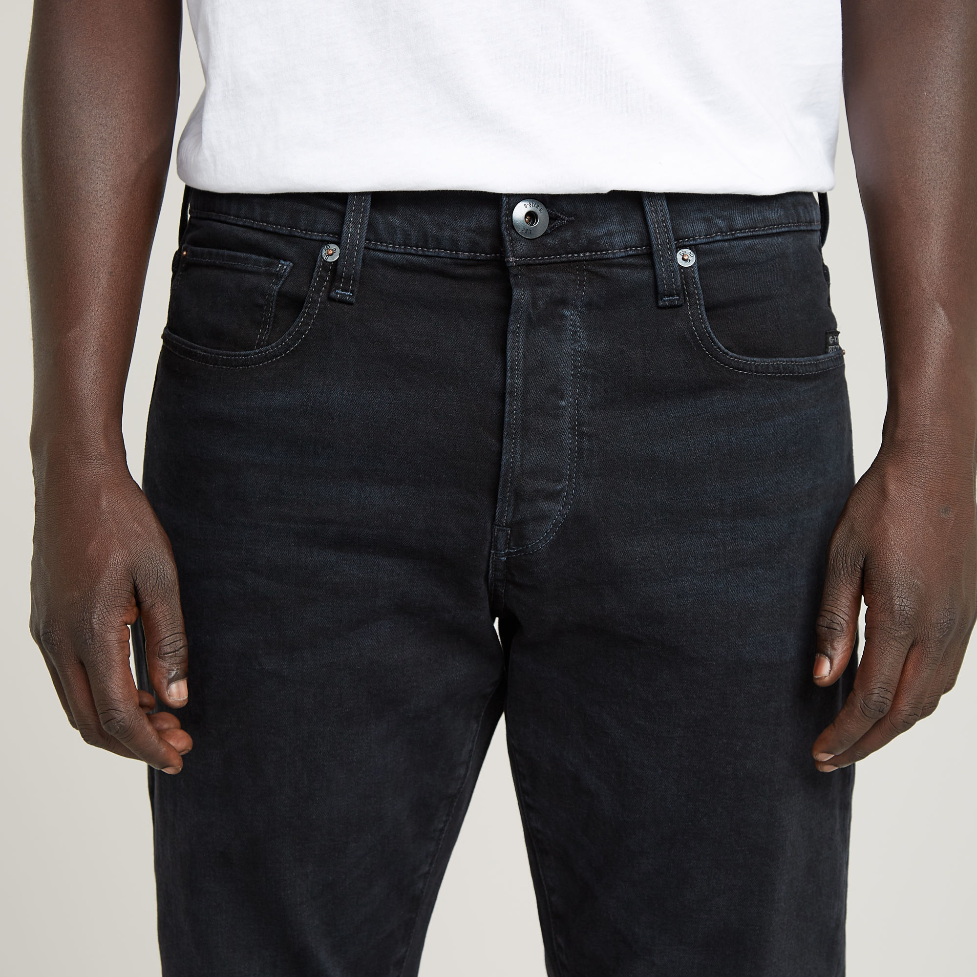 G-Star RAW 3301 Regular Tapered Jeans Donkerblauw Heren