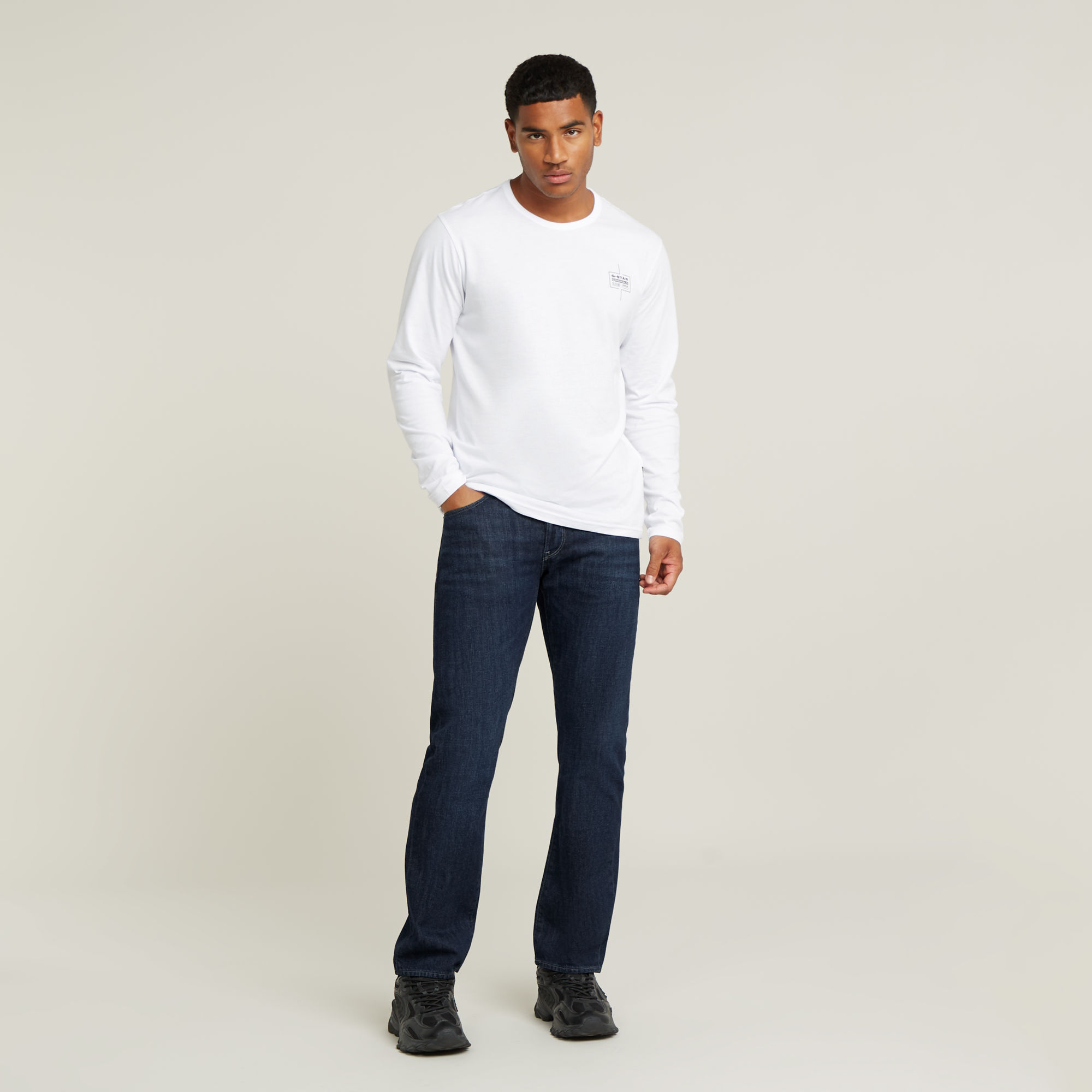 G-Star RAW 3301 Straight Jeans Donkerblauw Heren