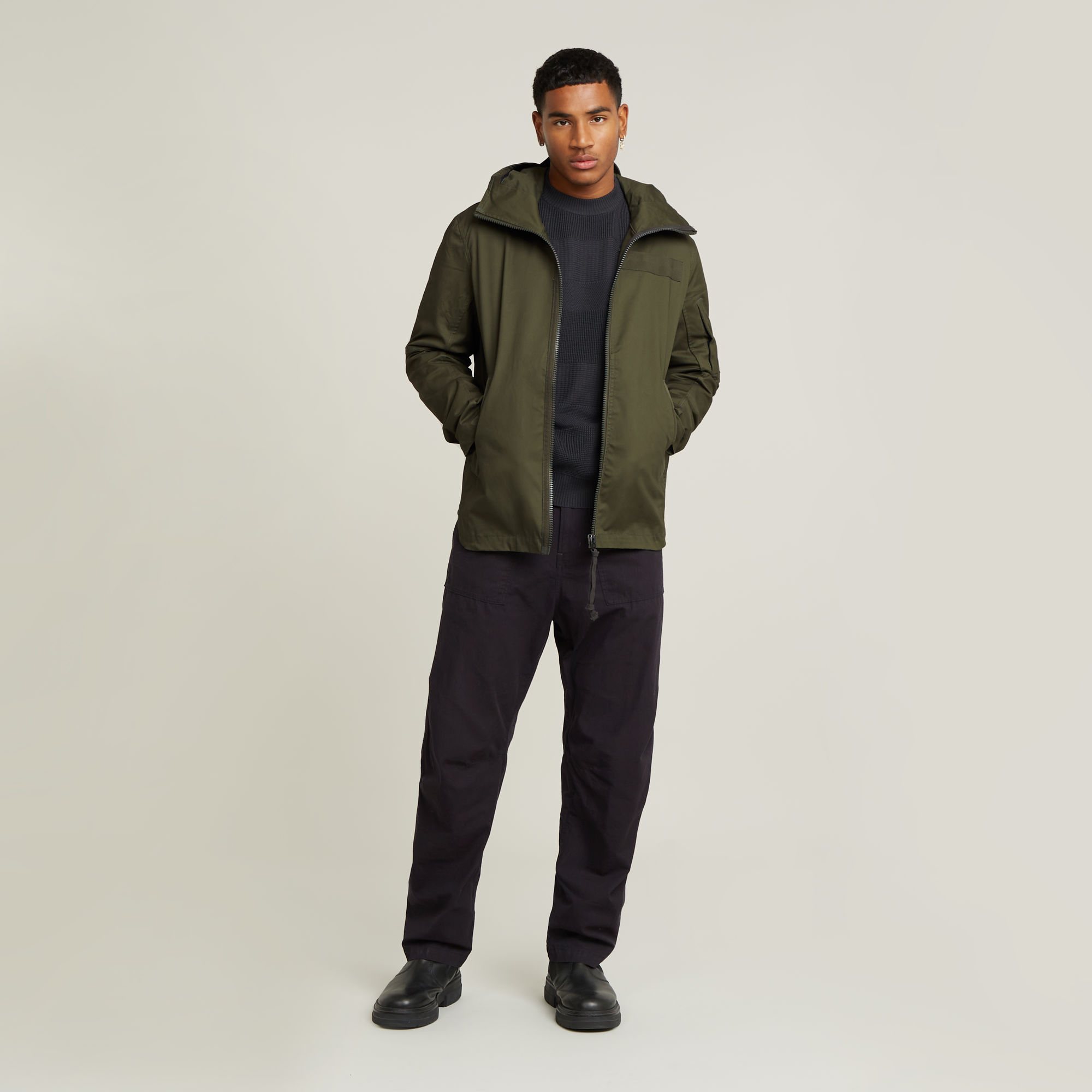G-Star RAW Batt Overshirt Met Capuchon Groen Heren