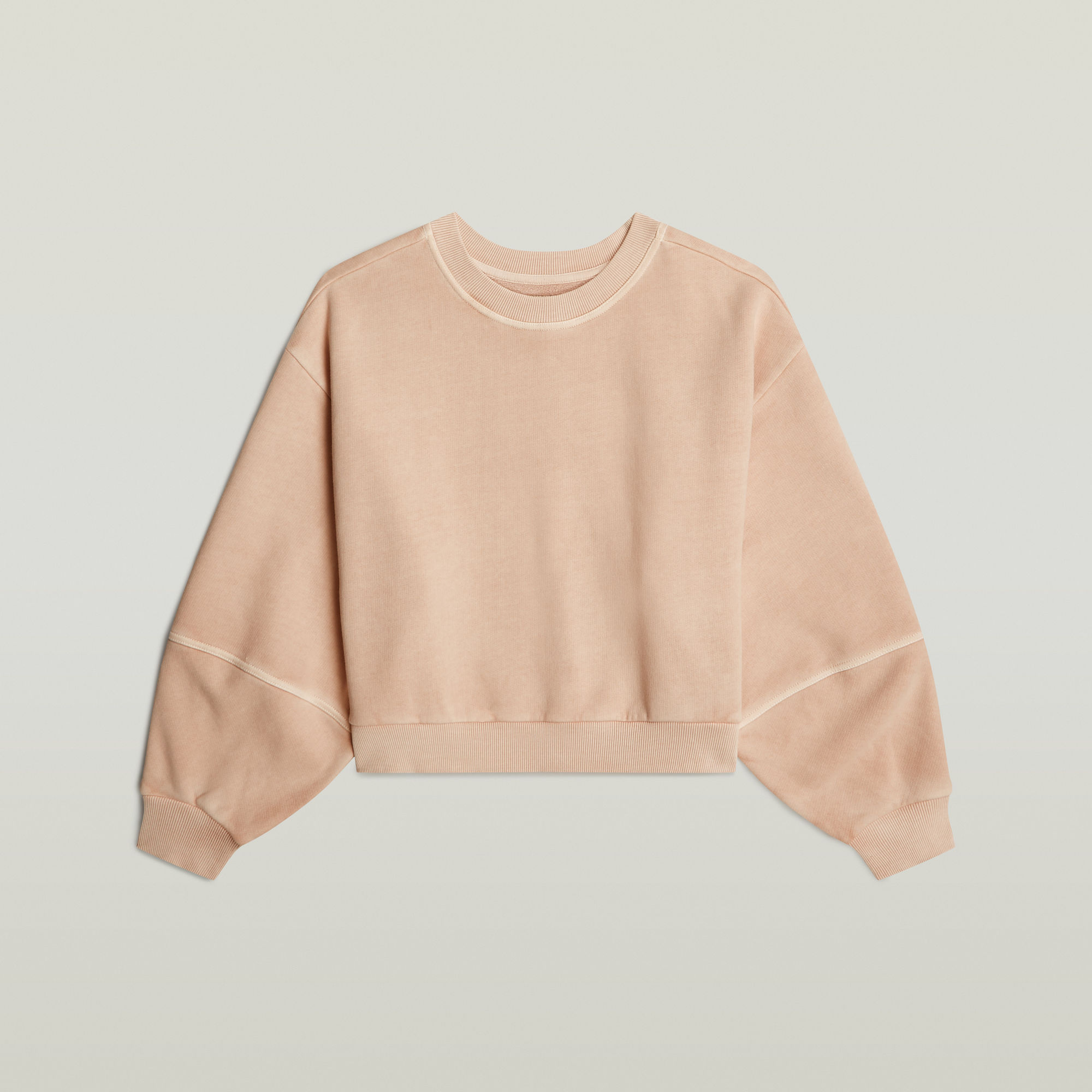Thumbnail - Overdyed Big Sleeve Sweater - Pink - Damen