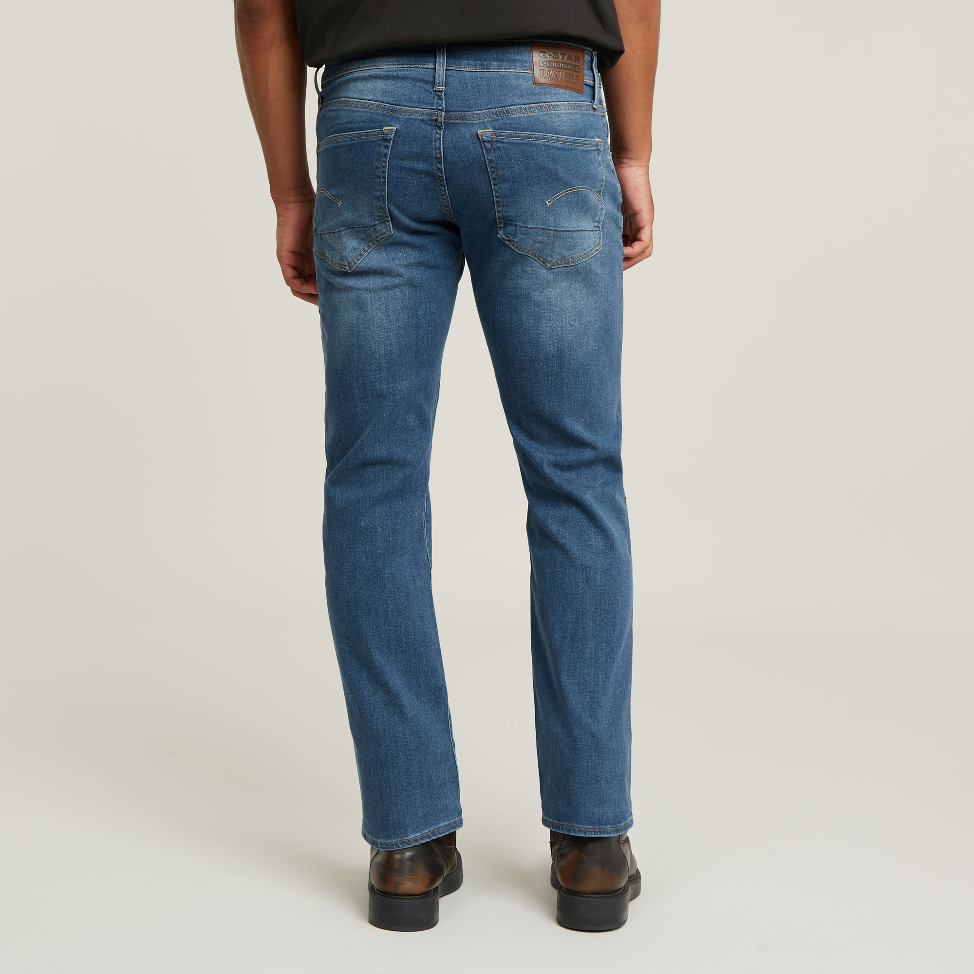 G-Star RAW 3301 Straight Jeans Midden blauw Heren