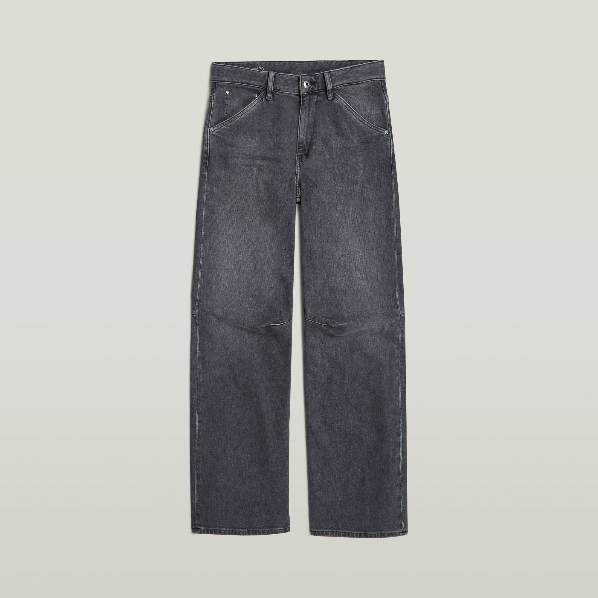 Thumbnail - Eve Low Wide Leg Jeans - Grau - Damen