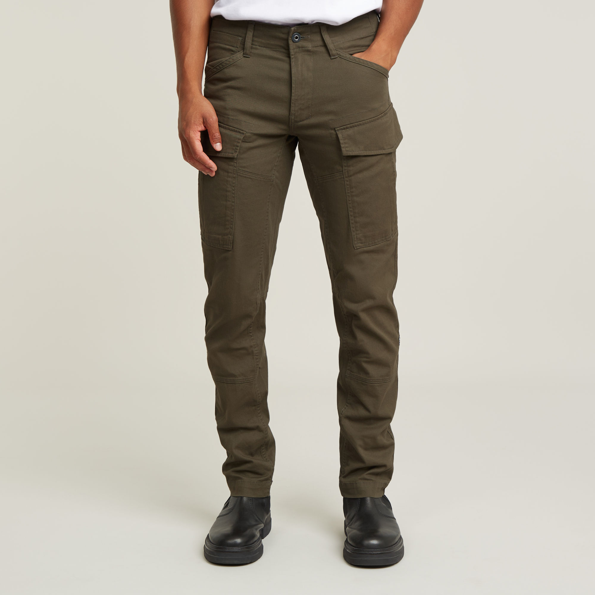 

Cargo Regular Tapered Pants - Grey - Men