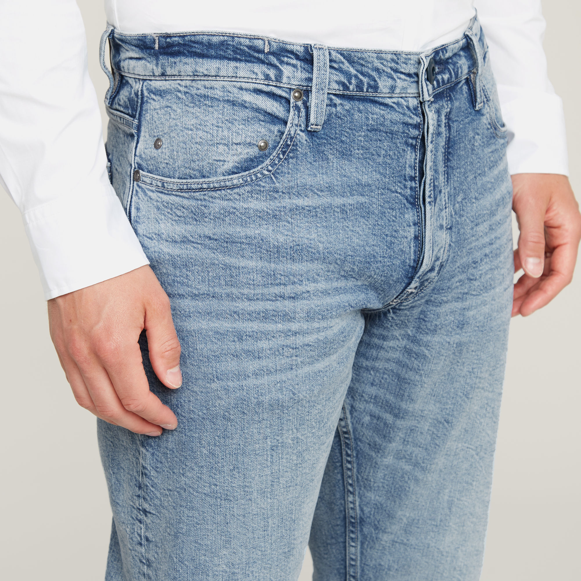 G-Star RAW Triple A Regular Straight Jeans Lichtblauw Heren