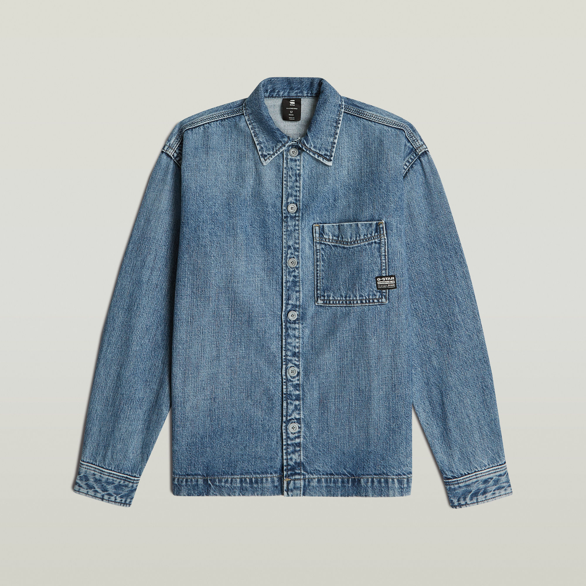 G-Star RAW Jongens Boxy Fit Shirt Midden blauw jongens