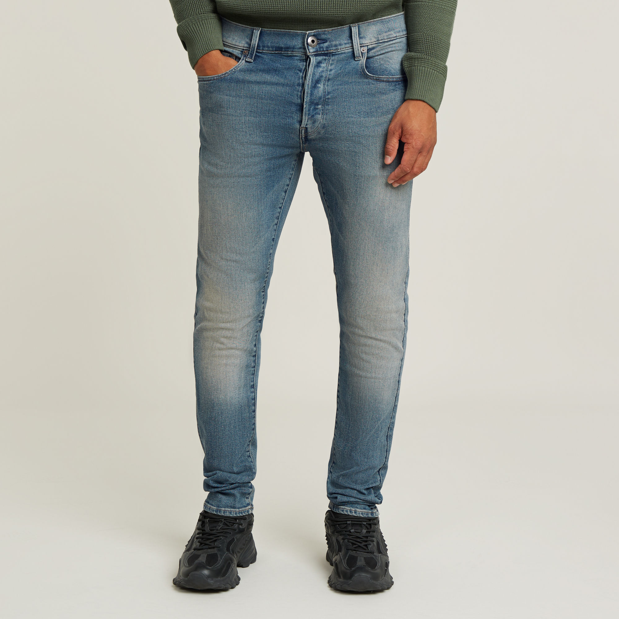 3301 Slim Jeans - Mittelblau - Herren