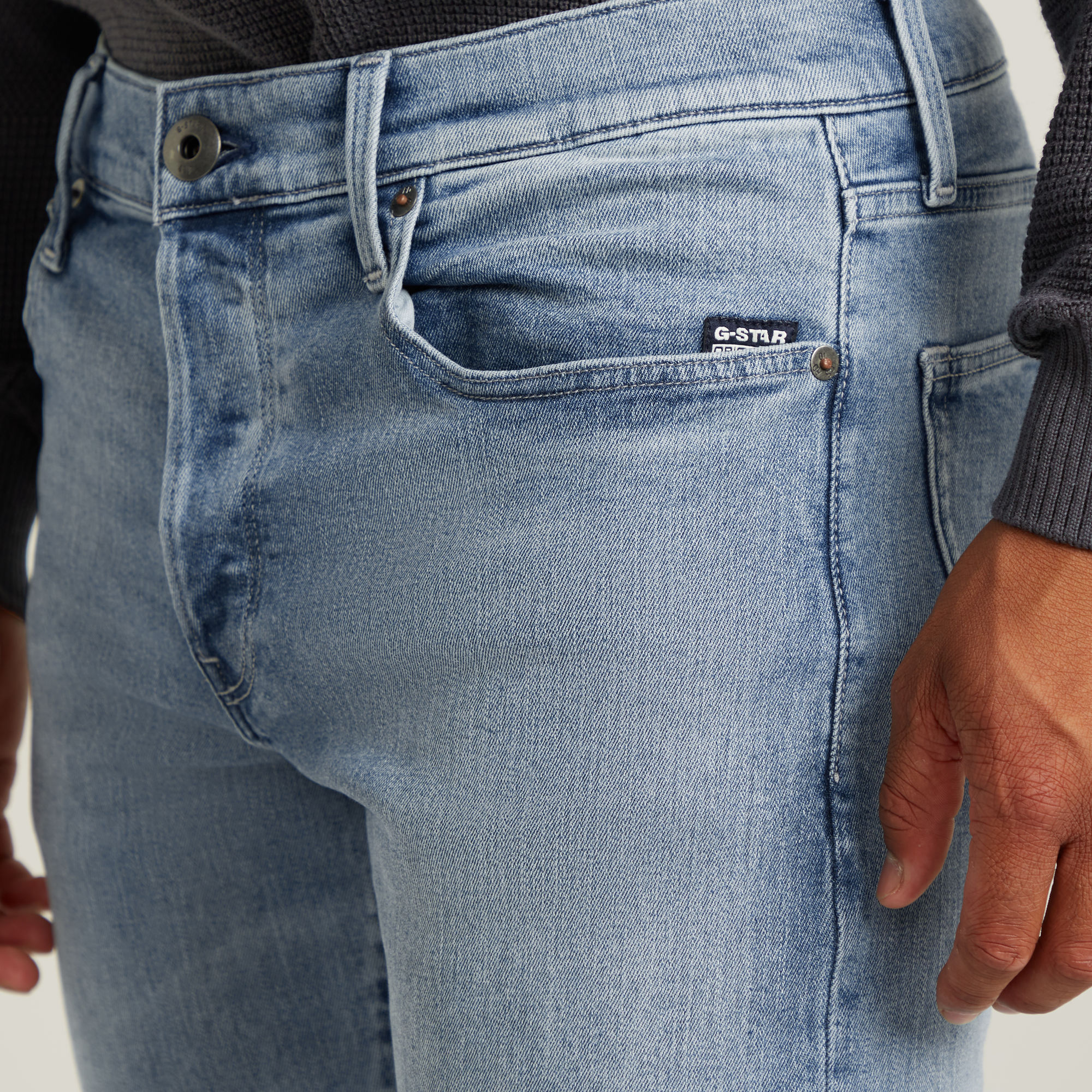 G-Star RAW 3301 Regular Tapered Jeans Midden blauw Heren
