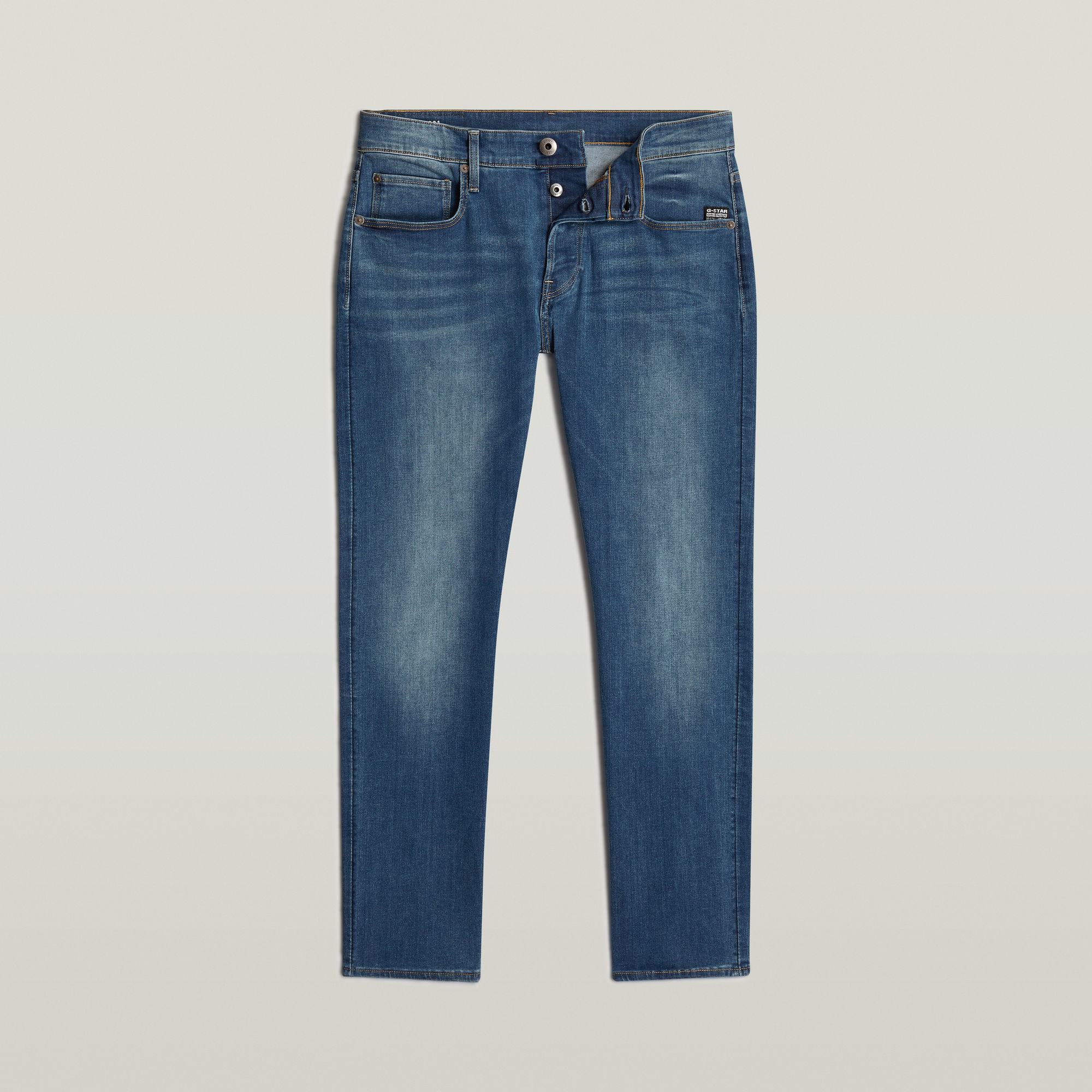 G-Star RAW 3301 Straight Jeans Midden blauw Heren