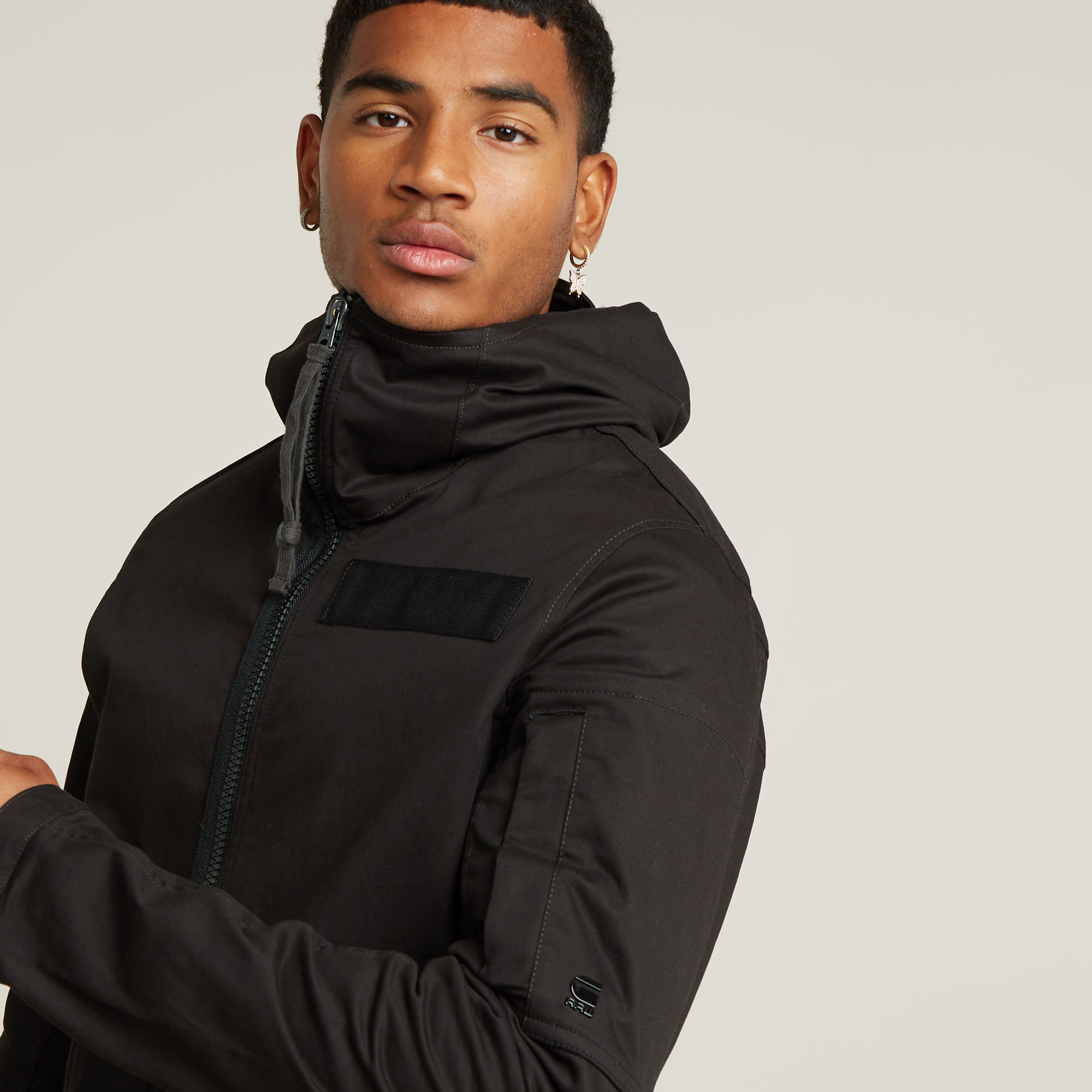 G-Star RAW Batt Overshirt Met Capuchon Zwart Heren