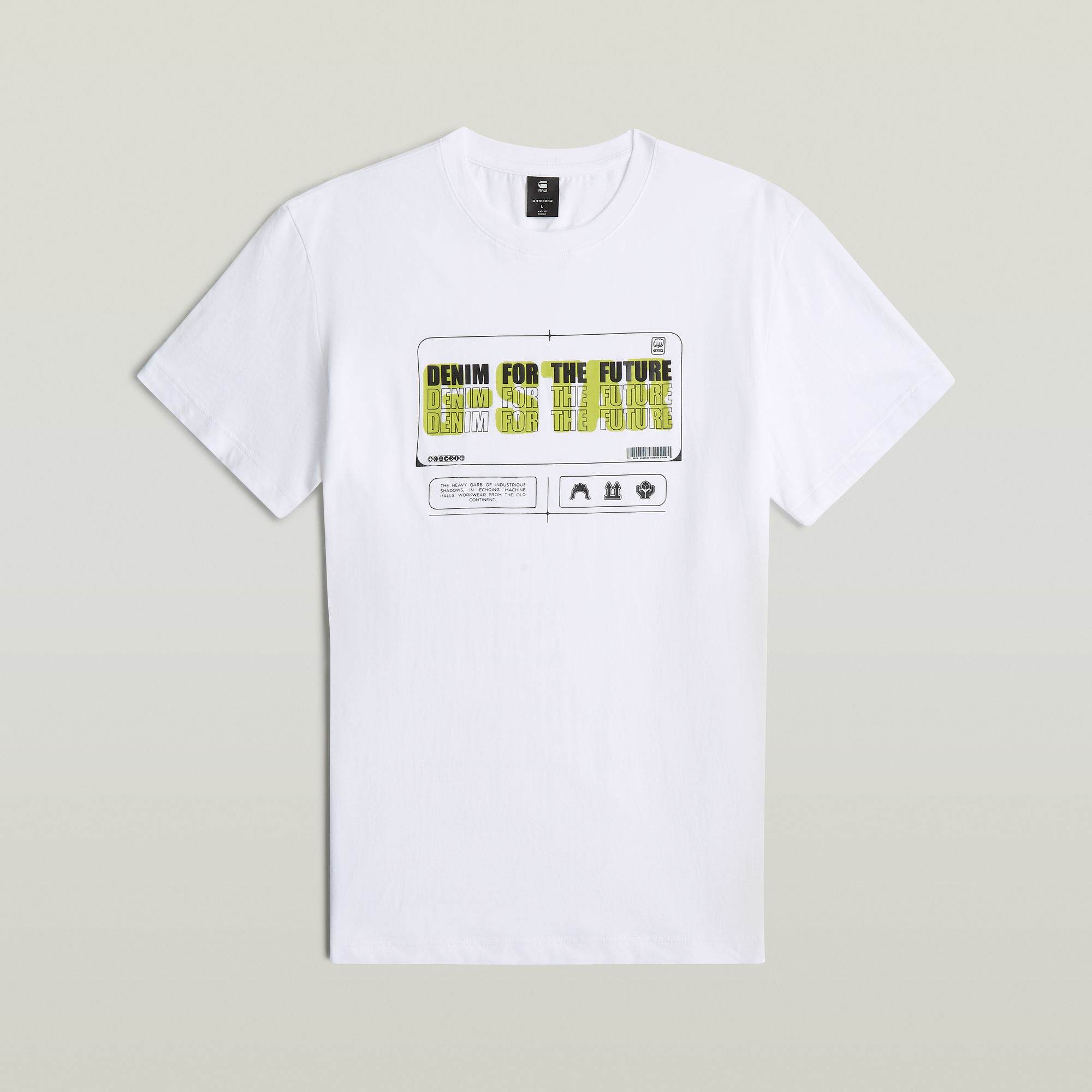 G-Star RAW Flyer Graphic T-Shirt Wit Heren