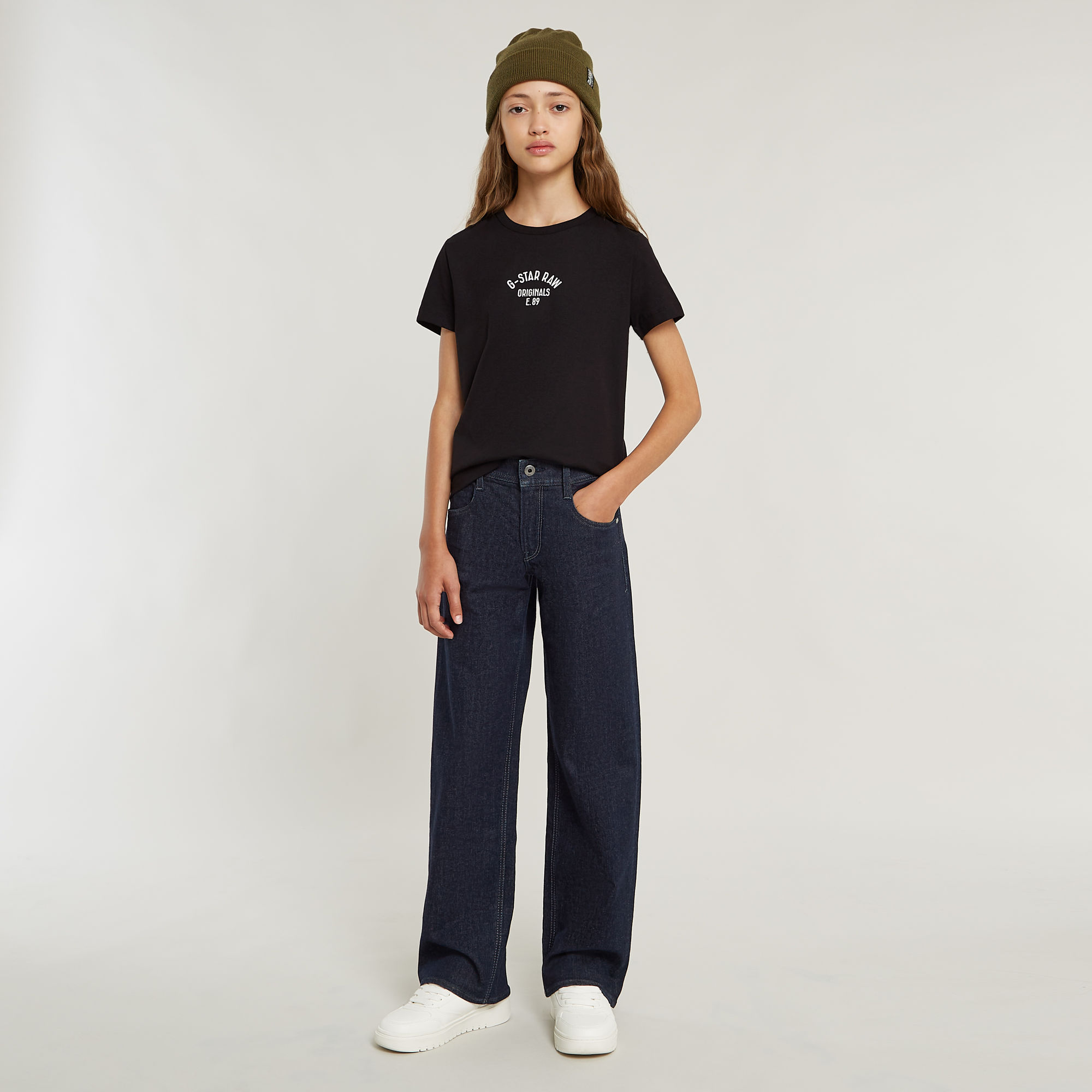 G-Star RAW Meisjes T-Shirt Slim Zwart meisjes