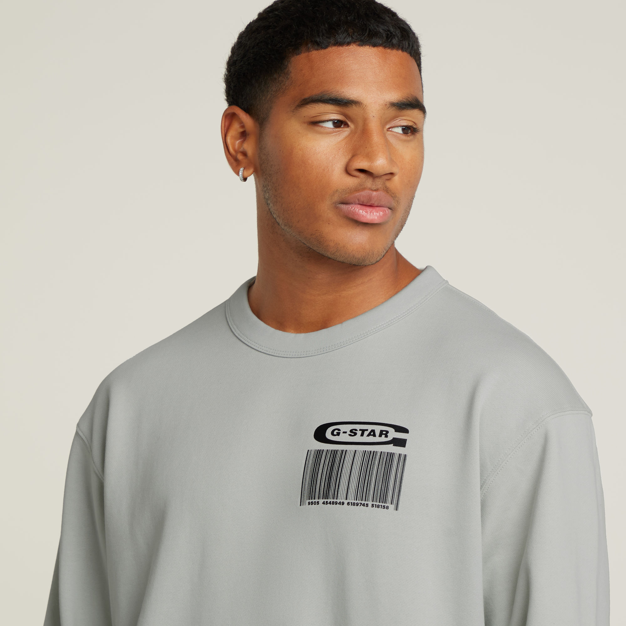G-Star RAW Substance Back Graphic Relaxed Sweater Grijs Heren