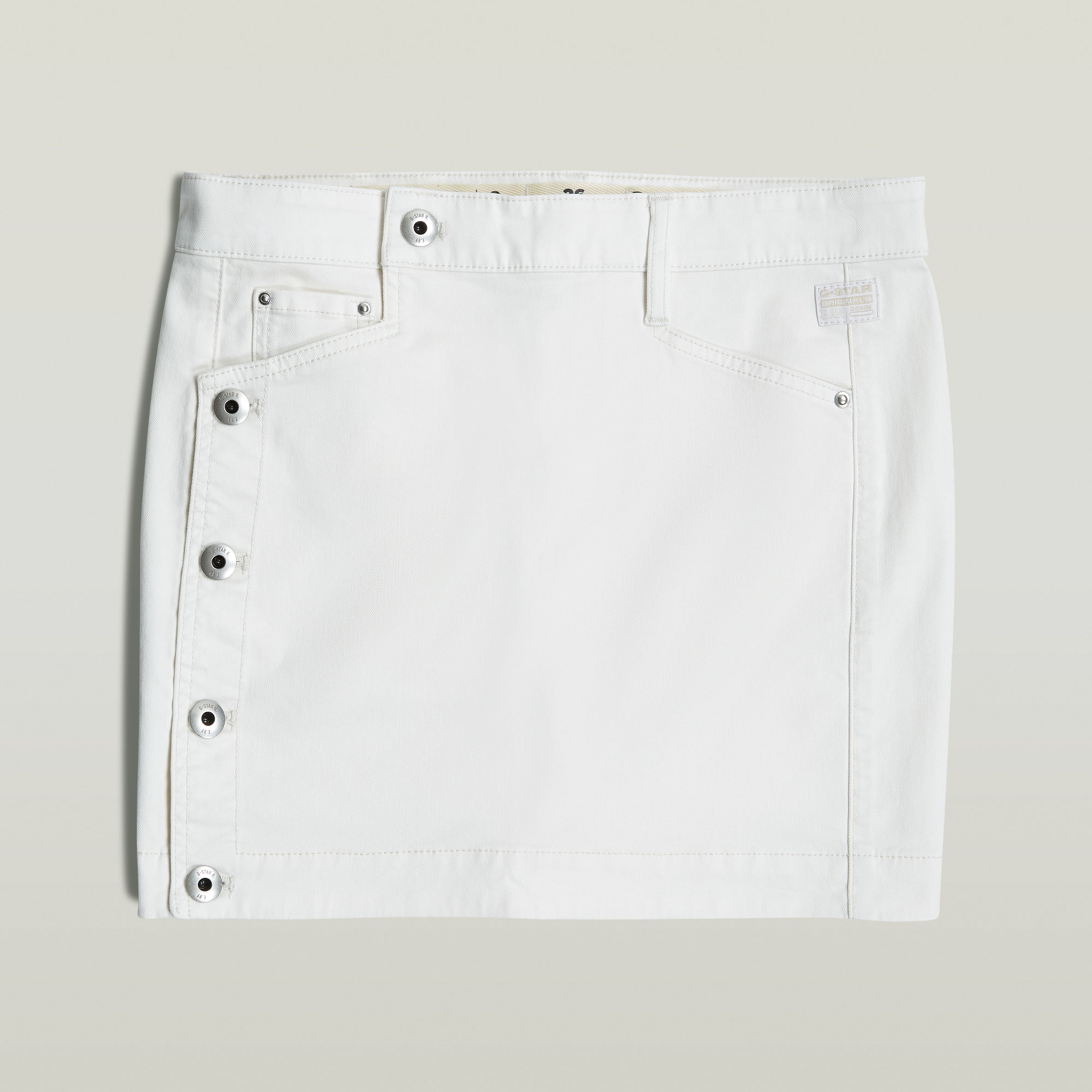 Thumbnail - Minirock Button Through - Weiß - Damen