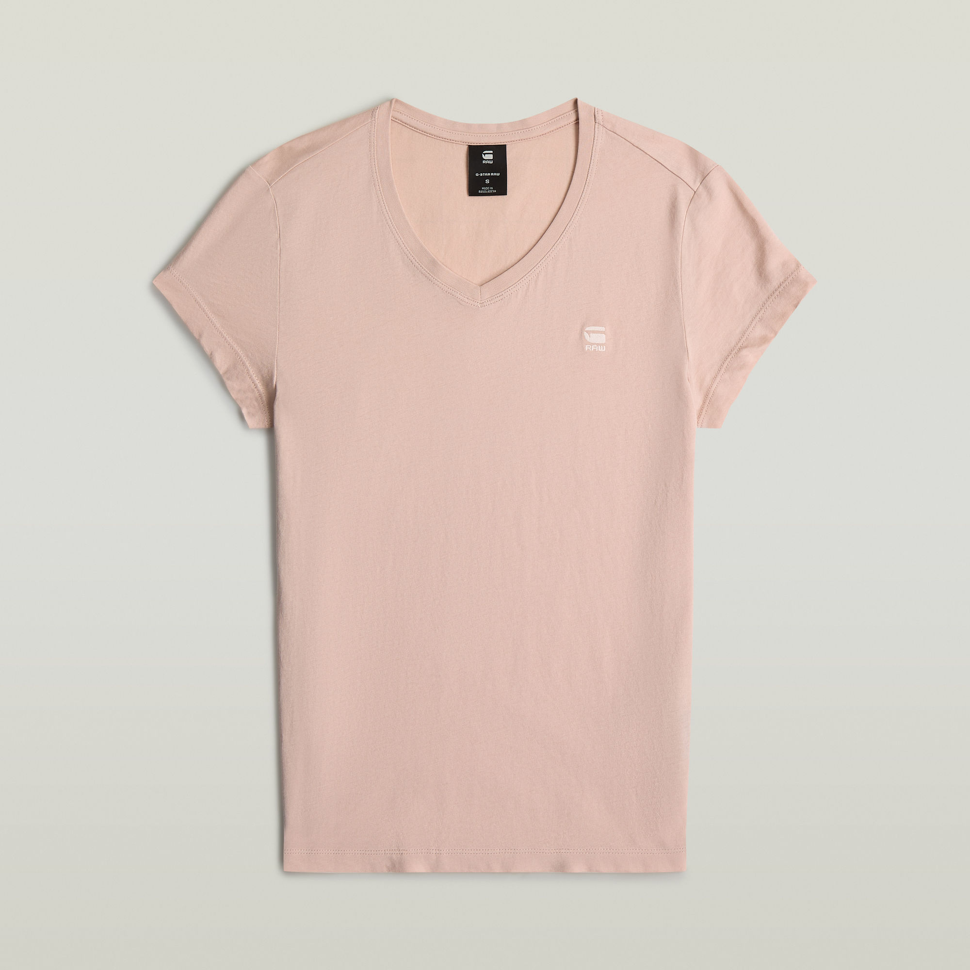 Thumbnail - Eyben Slim V-Neck T-Shirt 2.0 - Pink - Damen