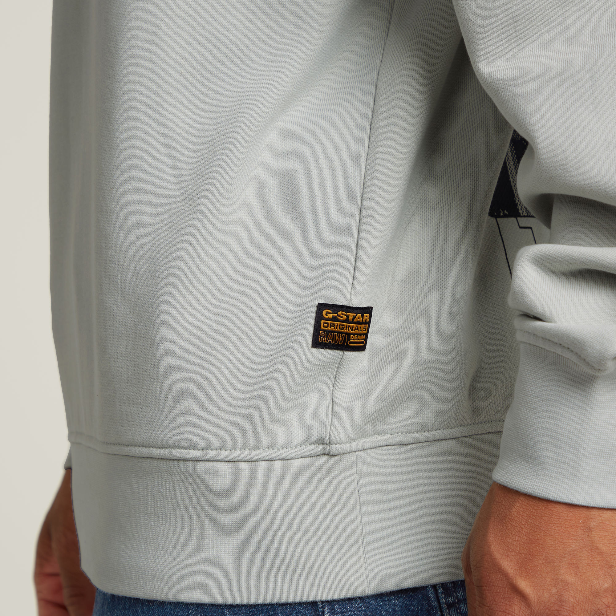 G-Star RAW Substance Back Graphic Relaxed Sweater Grijs Heren