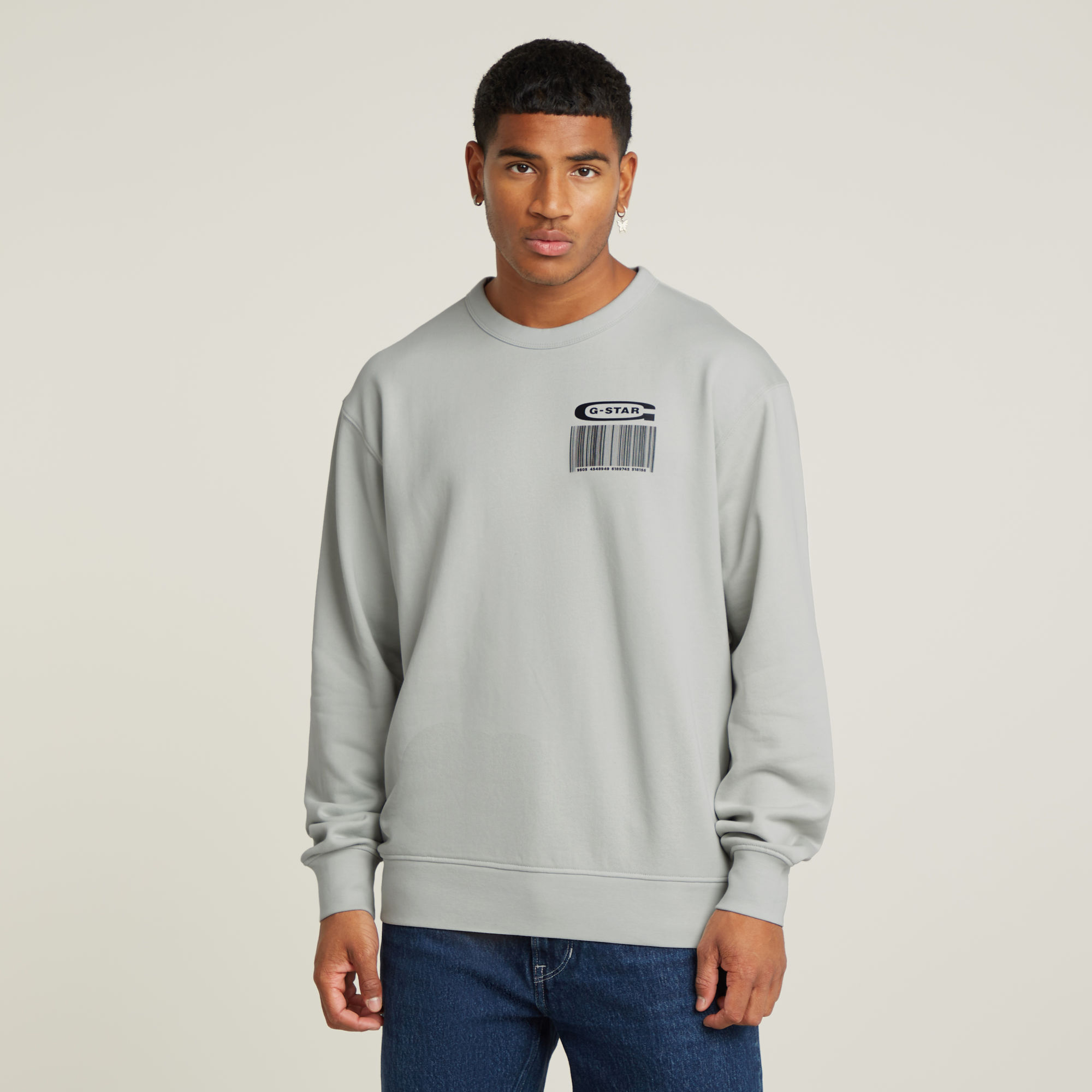 G-Star RAW Substance Back Graphic Relaxed Sweater Grijs Heren