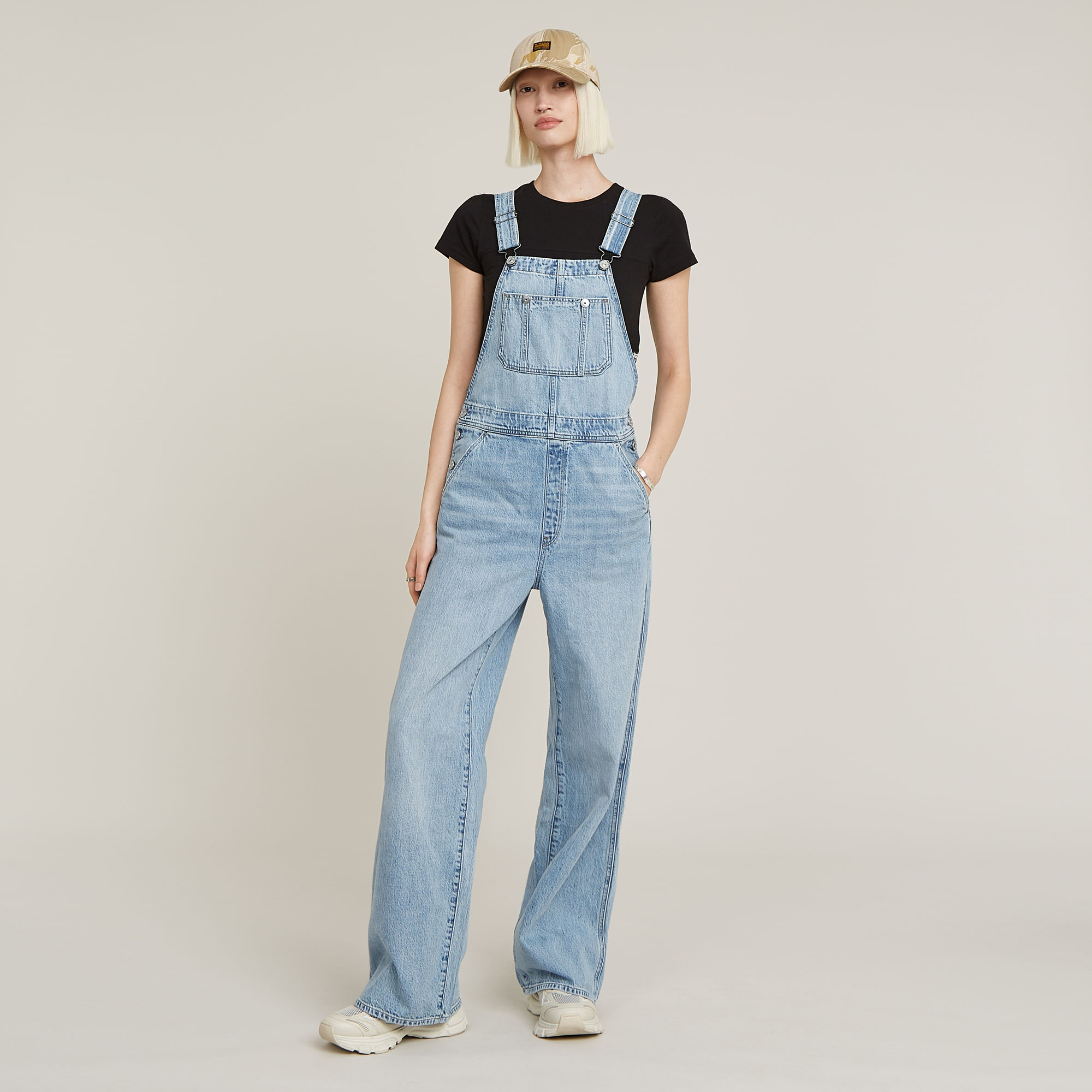 

Straight Leg Dungaree - Light blue - Women