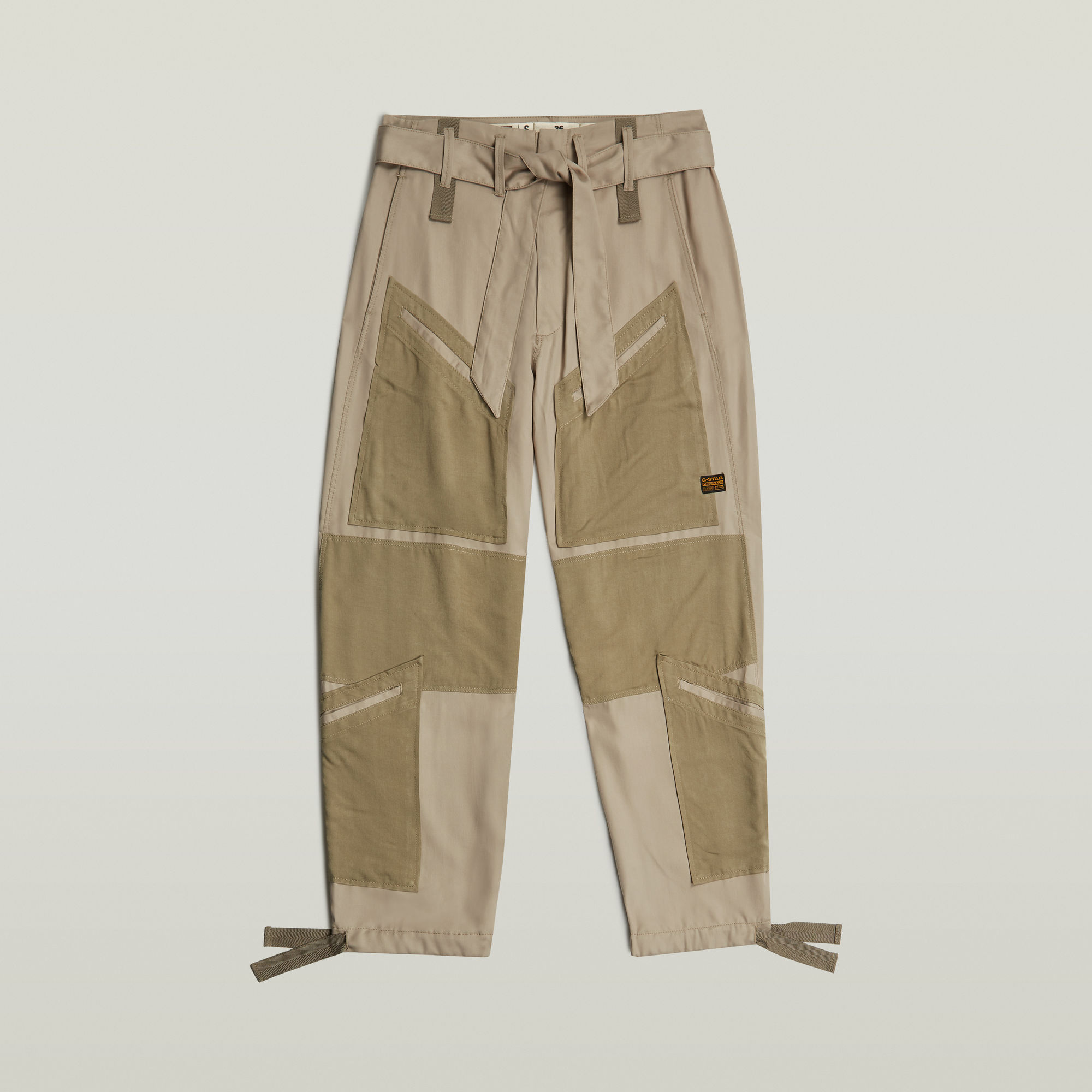 Thumbnail - Tone On Tone Cargohose - Beige - Damen