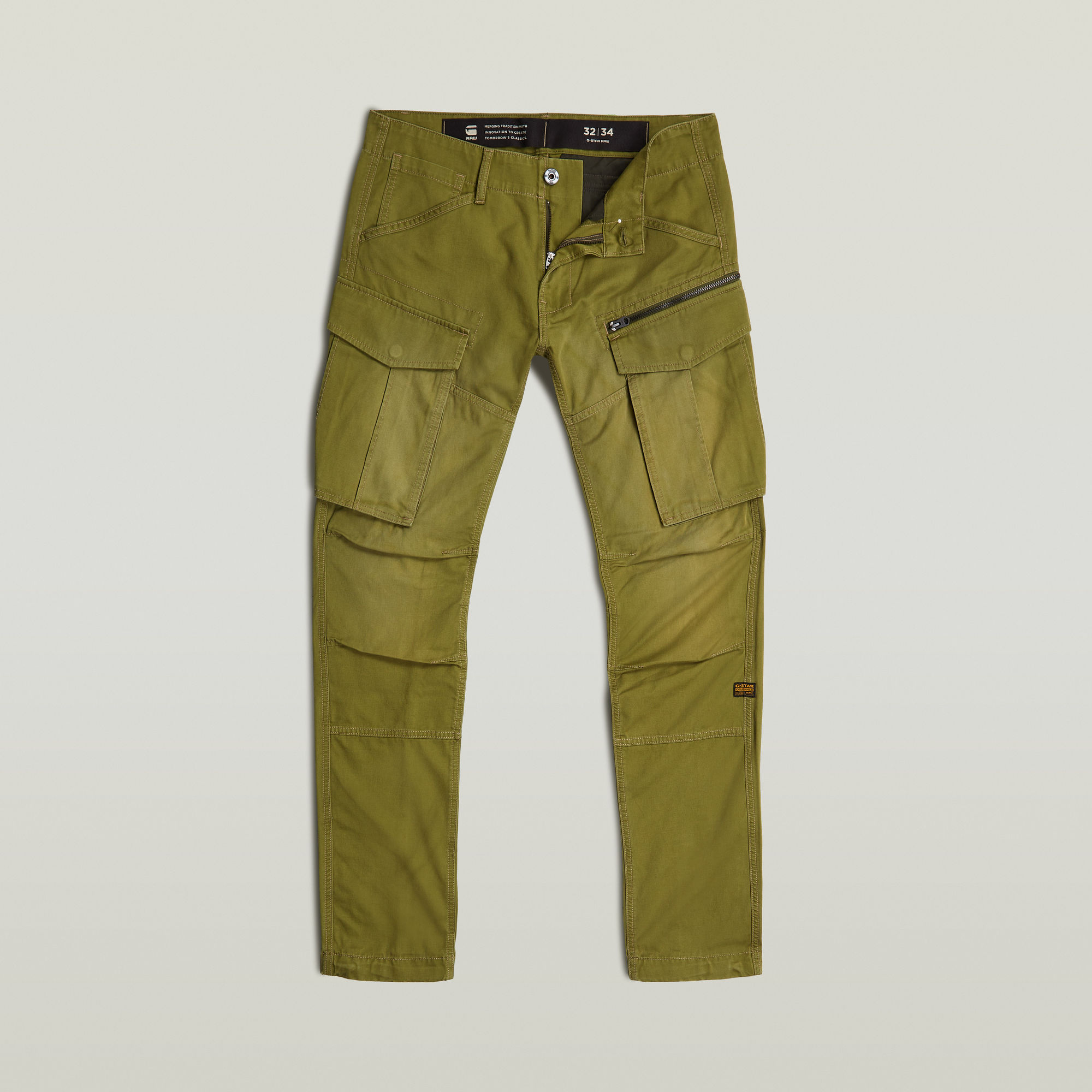 G-Star RAW Rovic Broek Zip 3D Regular Tapered Groen Heren