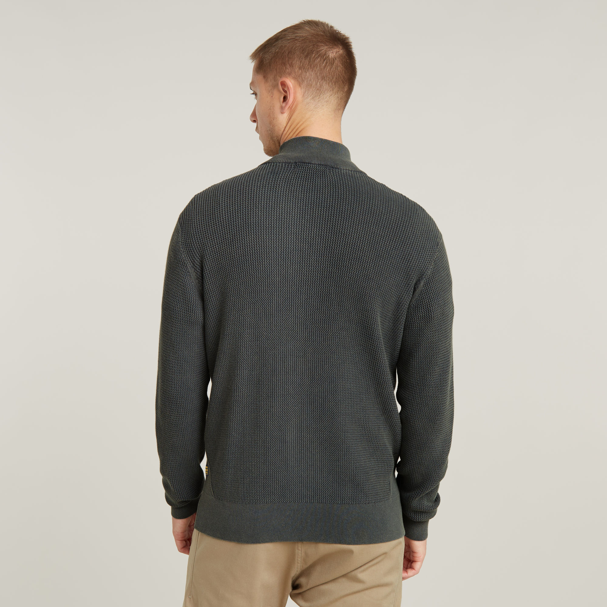 G-Star RAW Serrated Gebreid Vest Met Rits Grijs Heren