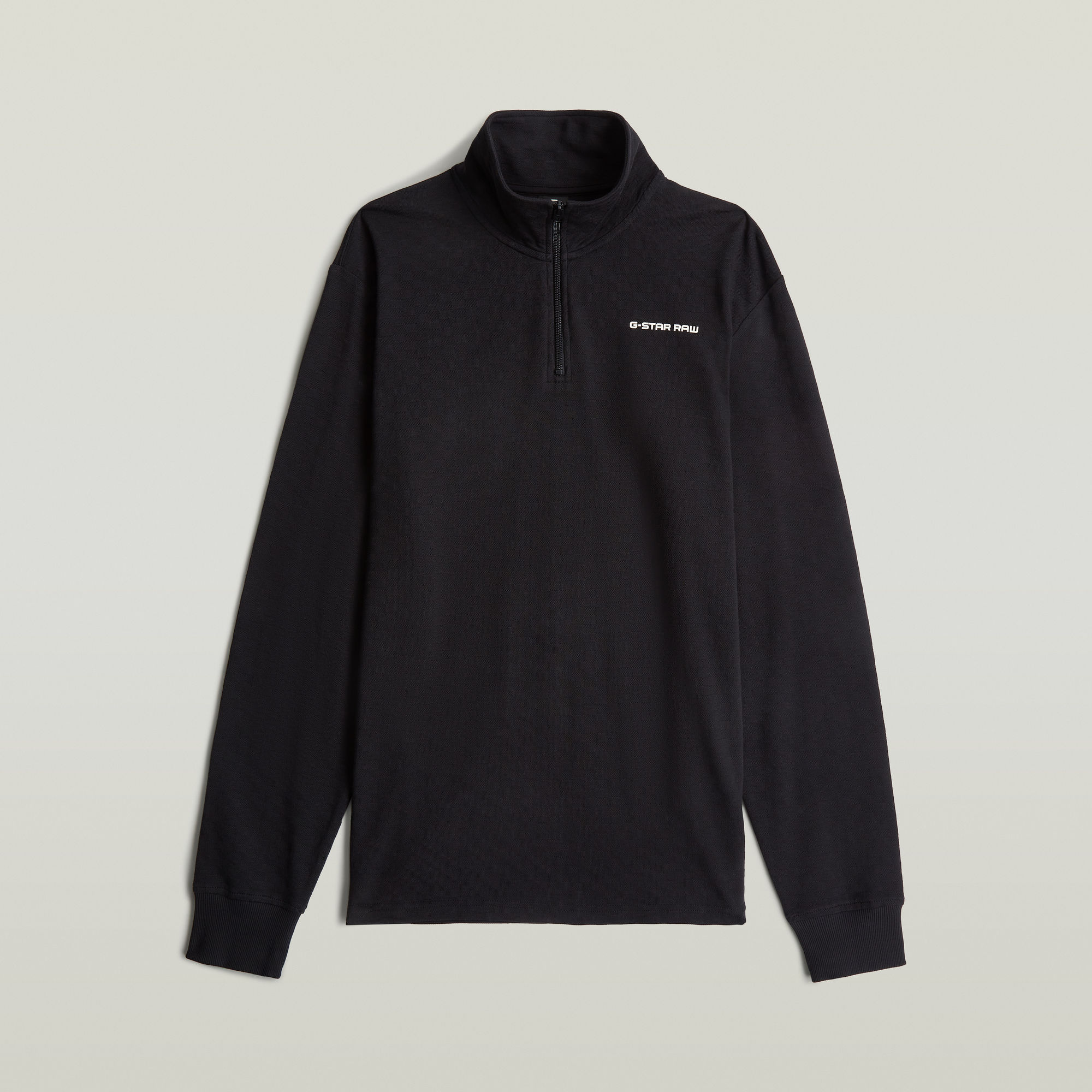 G-Star RAW Checquard Tweeter Half Zip Zwart Heren