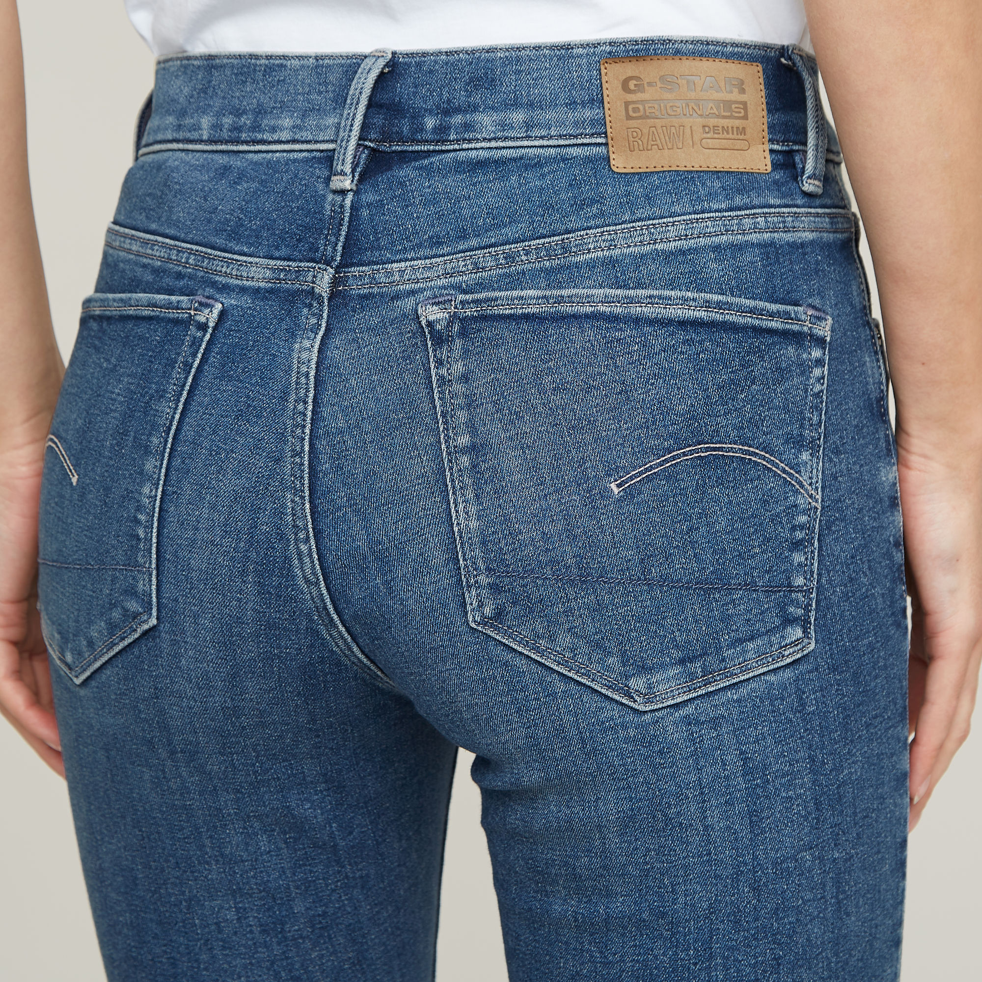 G-Star RAW 3301 Skinny Jeans Midden blauw Dames