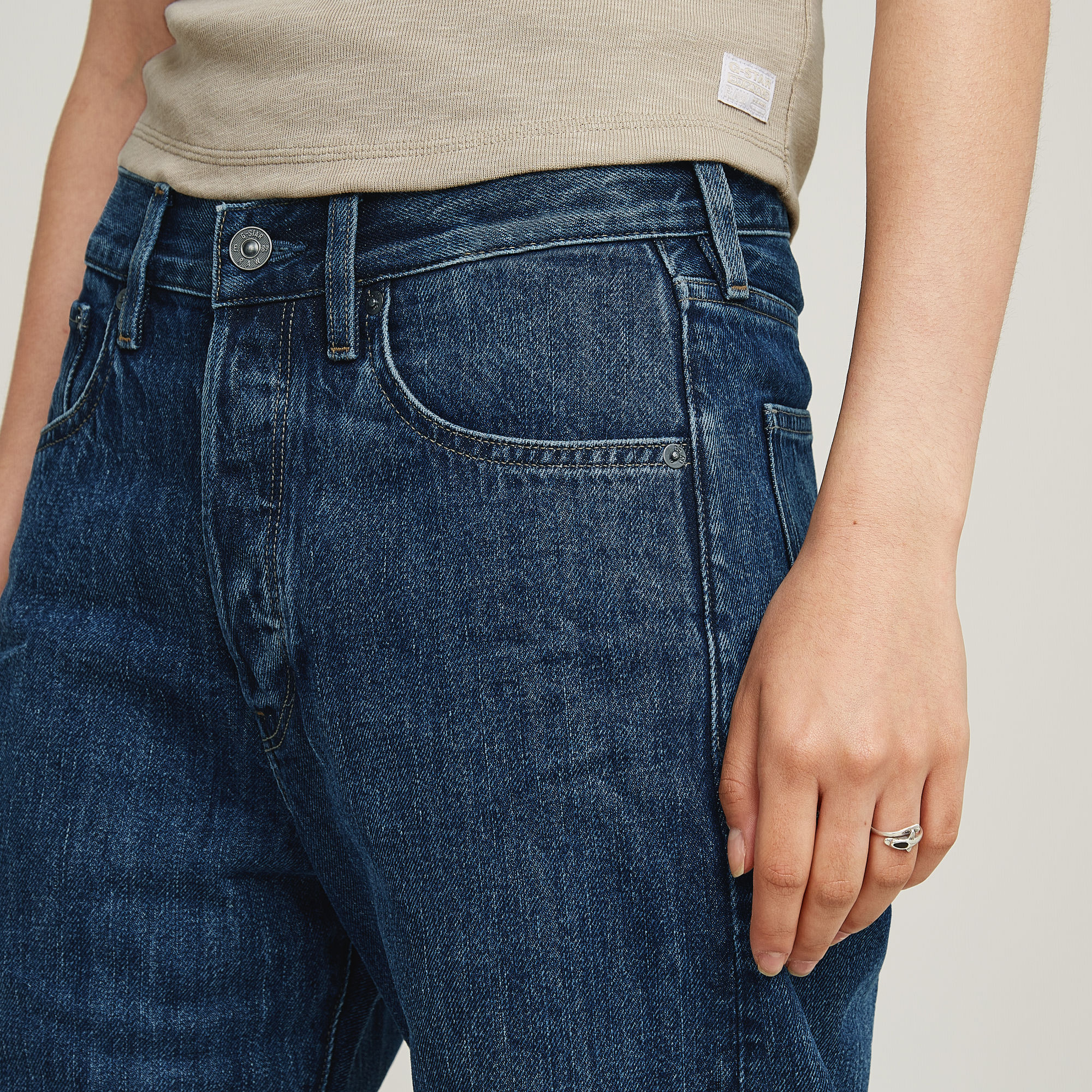 G-Star RAW Bowey 3D Boyfriend Jeans Donkerblauw Dames