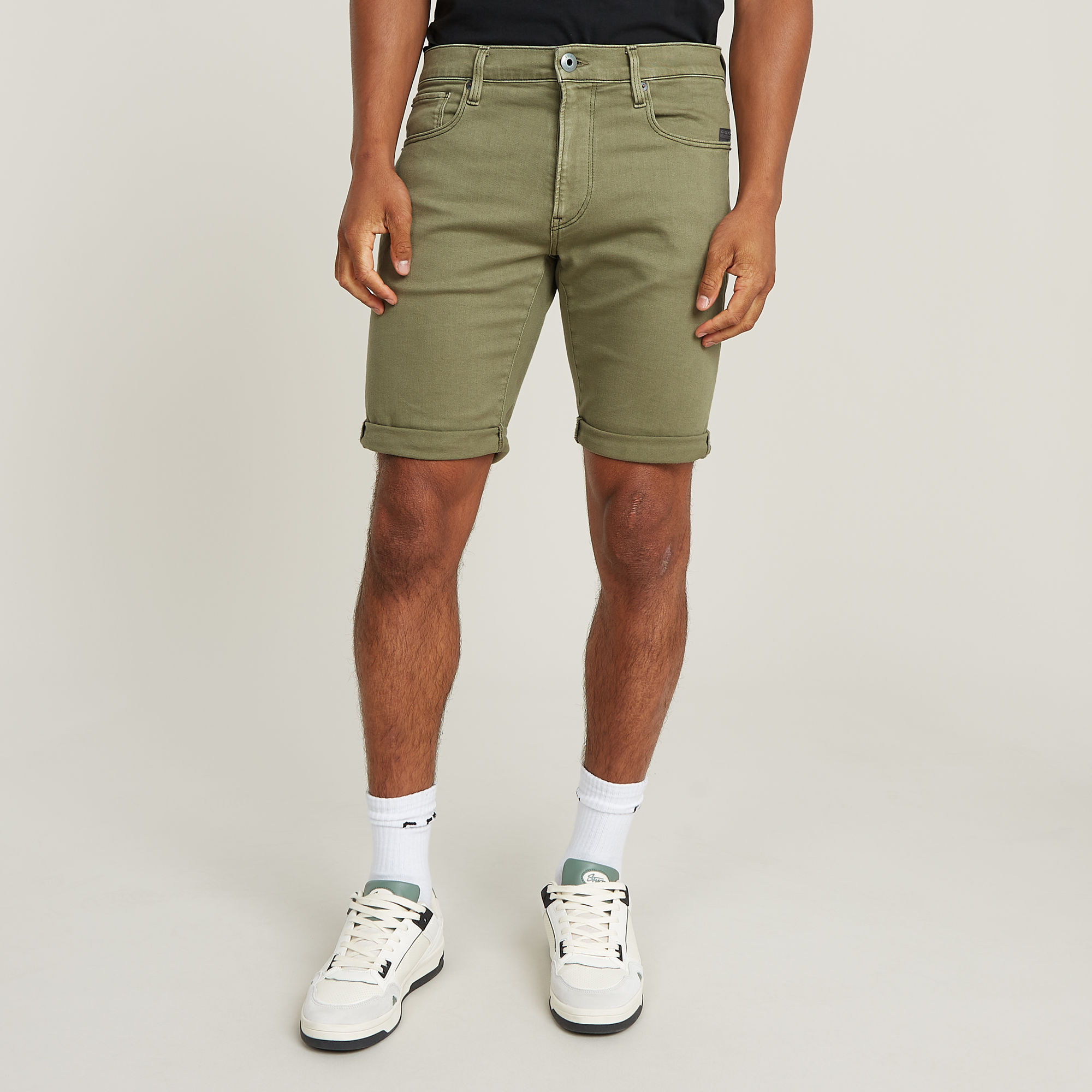 3301 Slim Denim Shorts - Grün - Herren